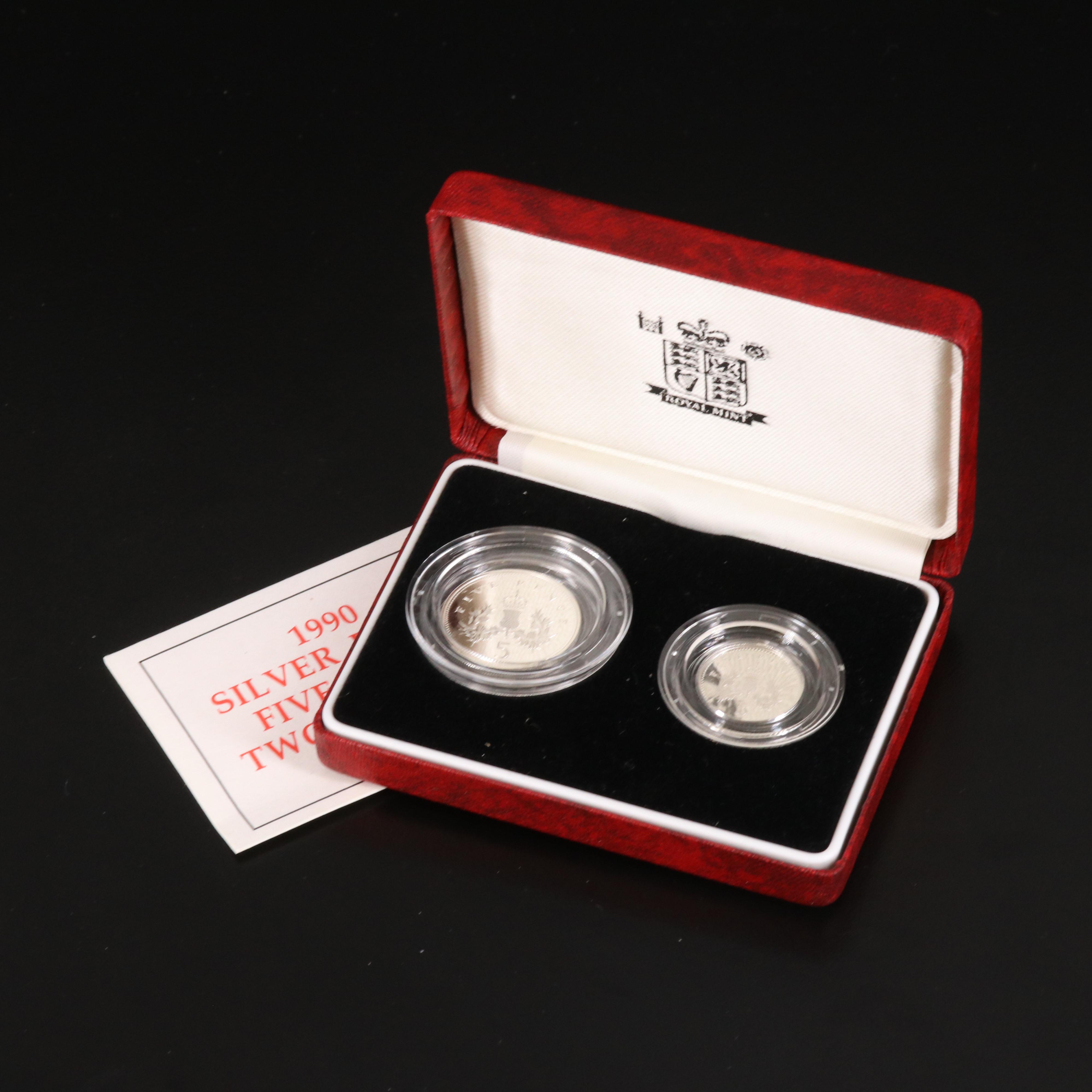 Five Canadian Coin Sets and One British Coin Set