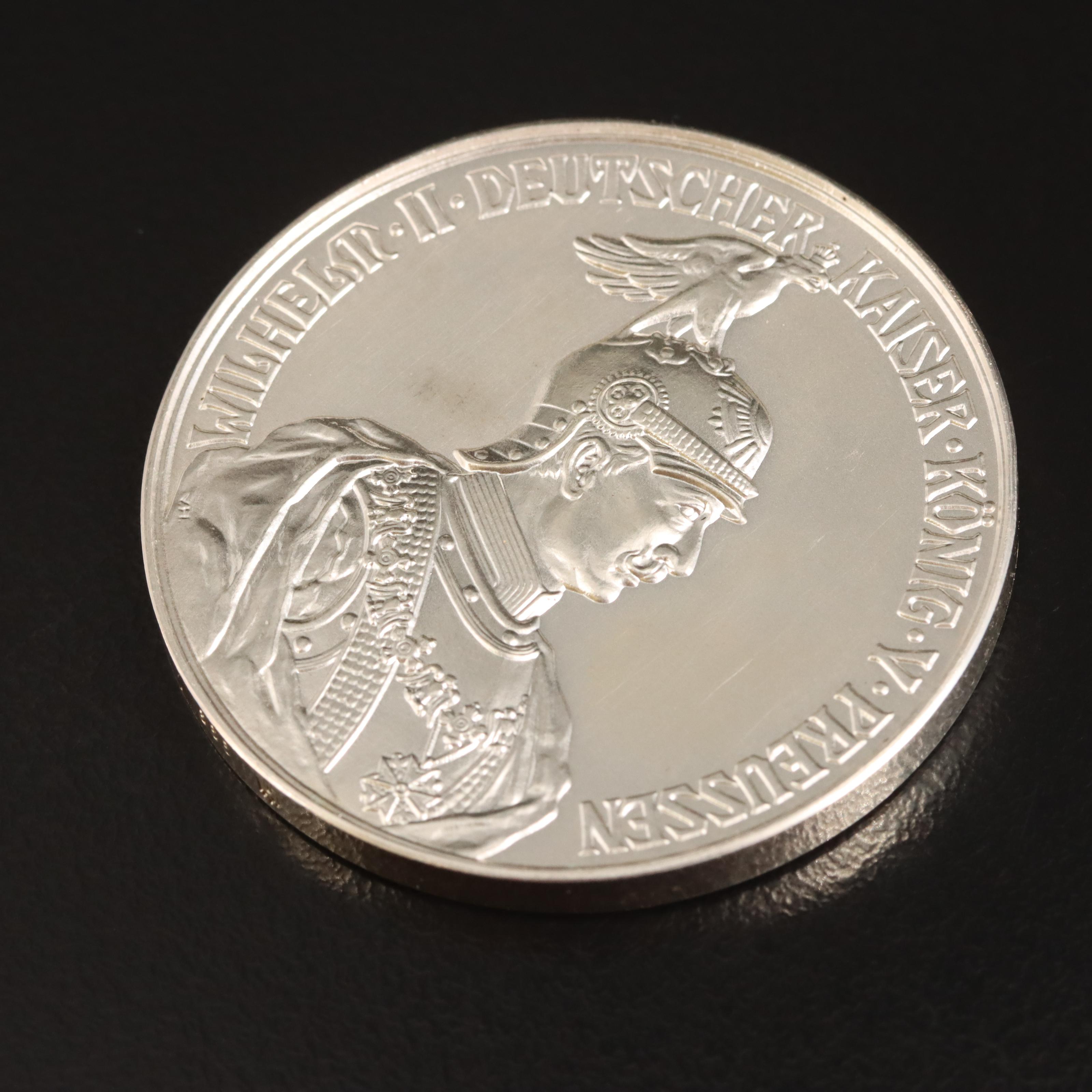 German 1987 .999 Silver Medal Commemorating WIlhelm ll and Berlin