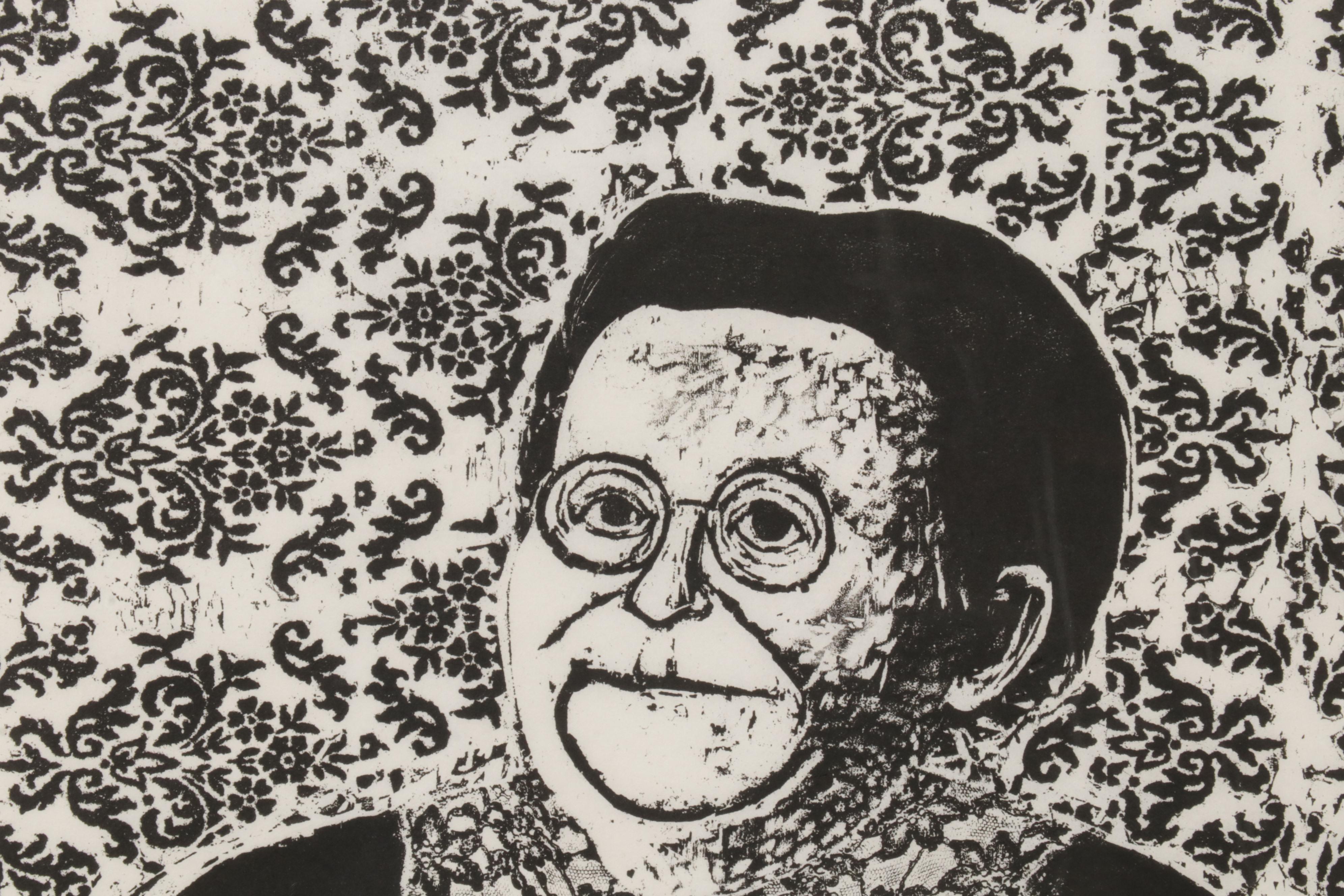 Sidney Chafetz Woodcut "Amy Lived the Almanac," 1968