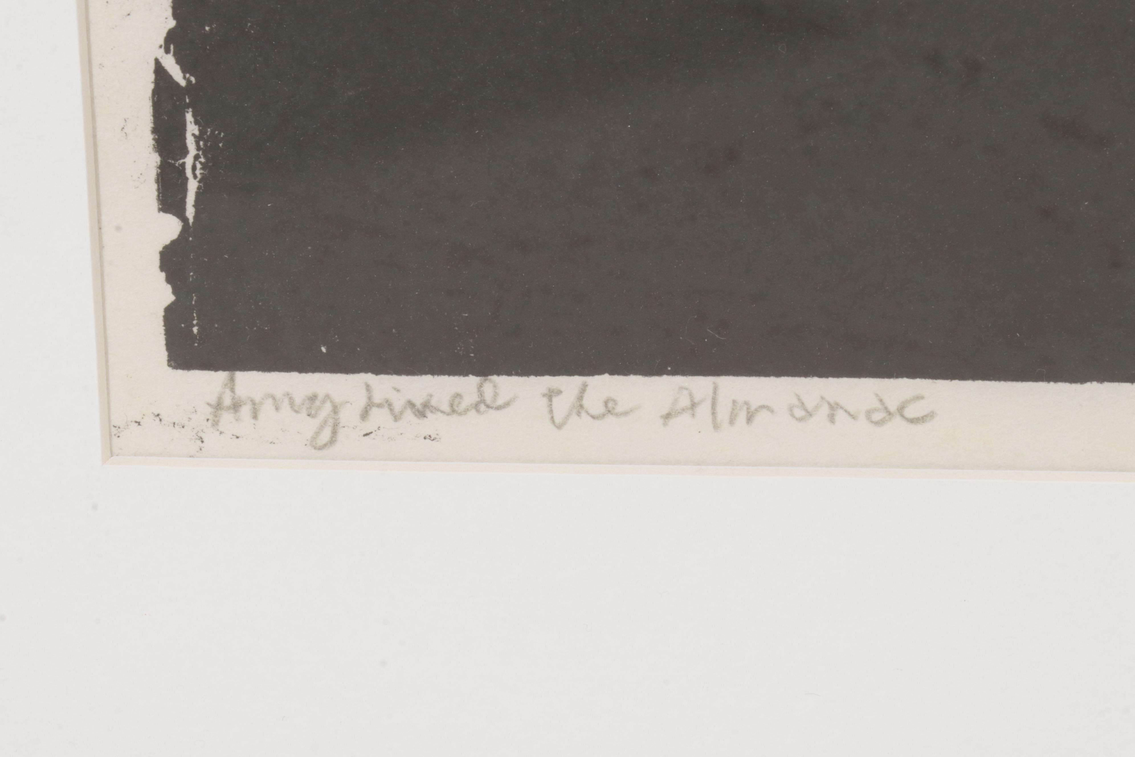 Sidney Chafetz Woodcut "Amy Lived the Almanac," 1968