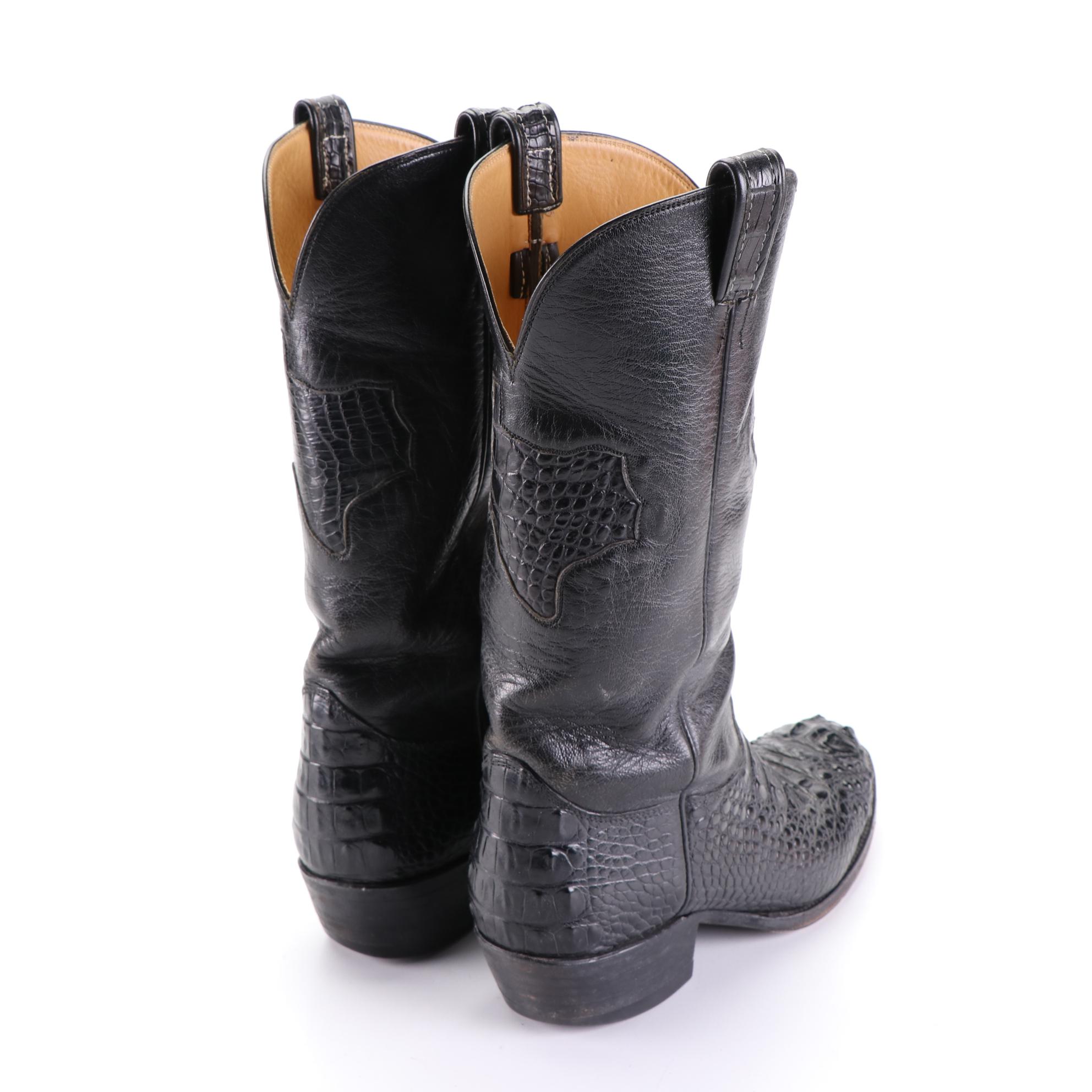 Custom-Made Mingo's Boot Co. Western Boots in Alligator, Gifted to Mr. Brillhart