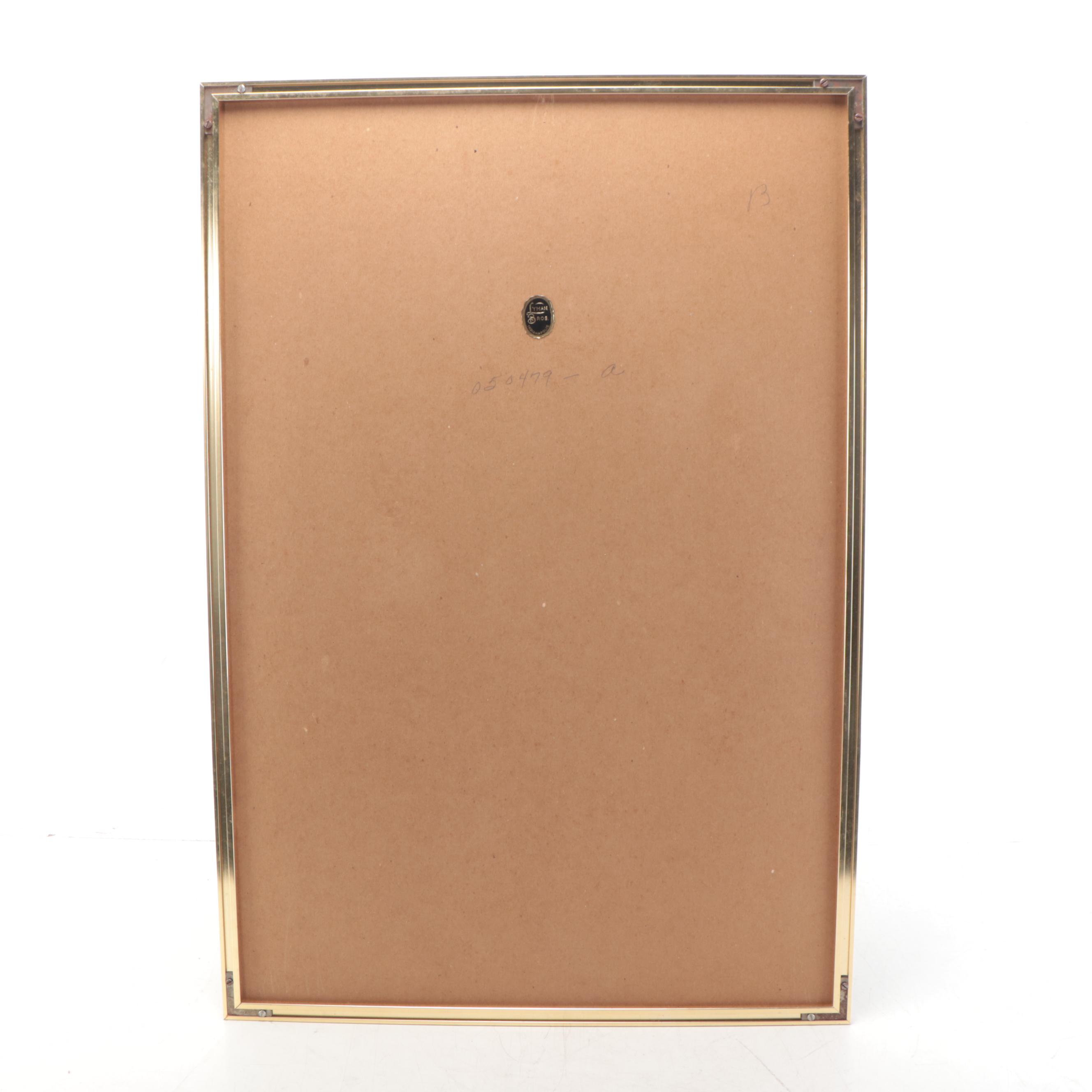 Figural Watercolor Painting Featuring a Tennessee Williams Poem, Circa 1960