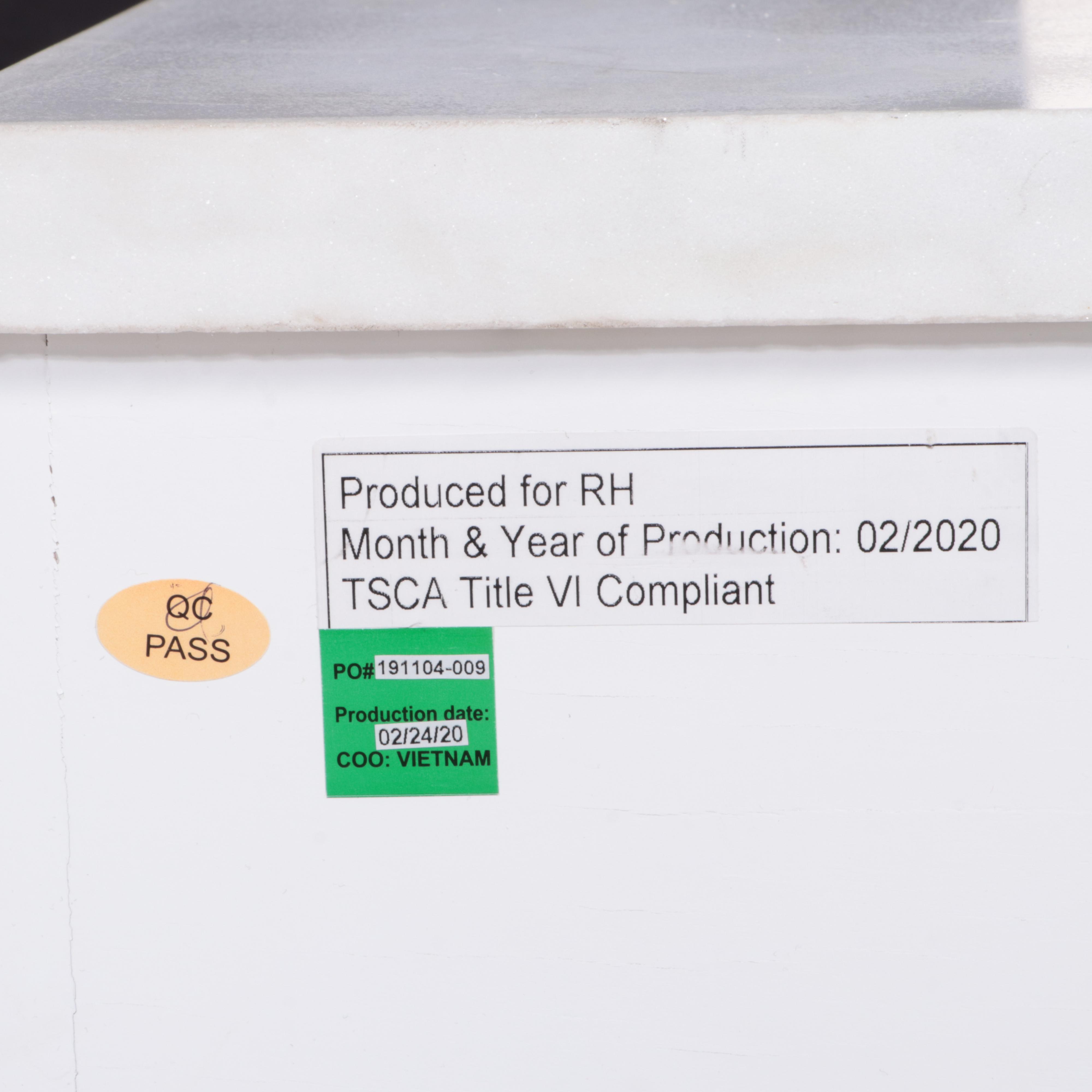 Restoration Hardware Marble Top Bathroom Vanity with Delta "Chamberlain" Faucet