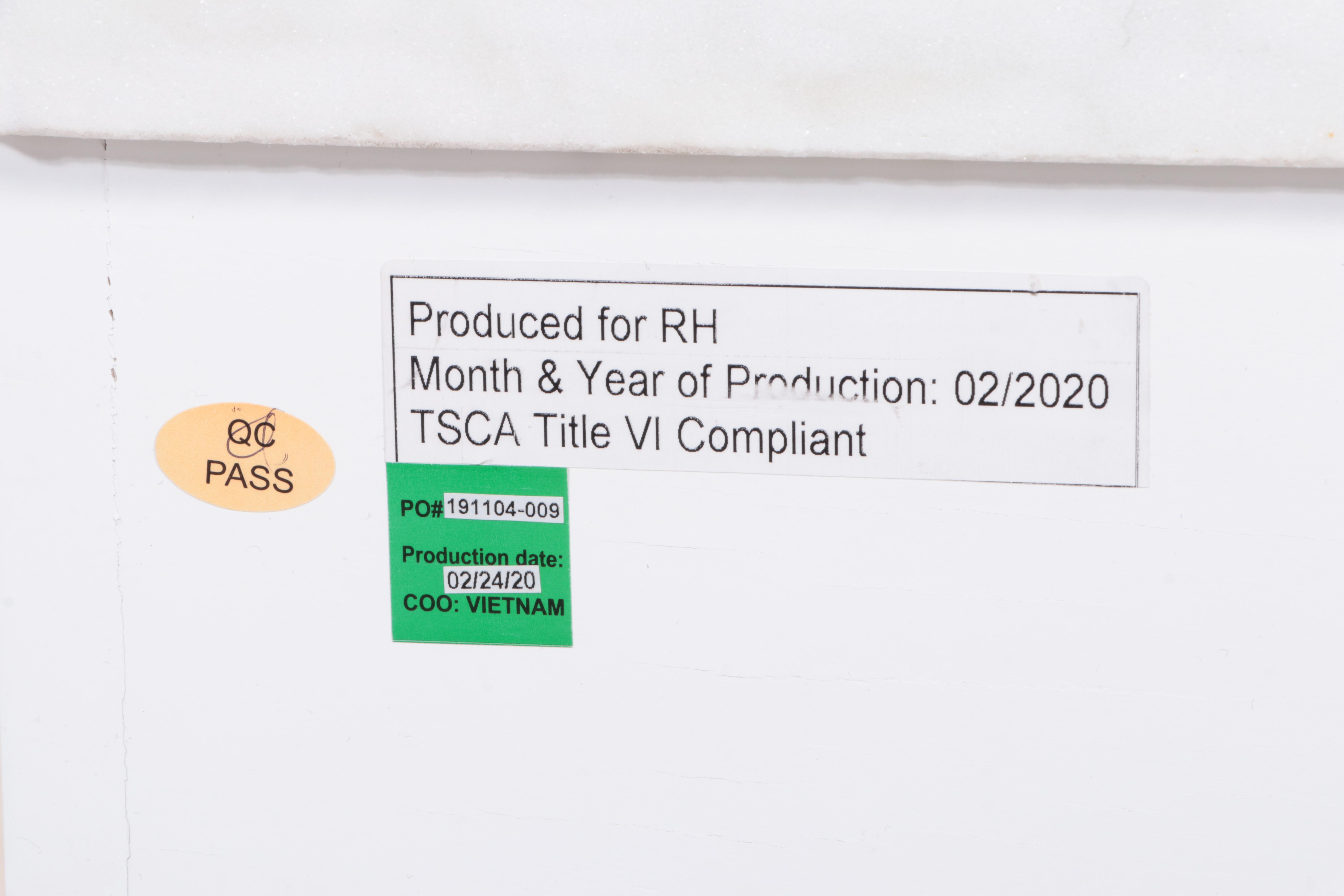 Restoration Hardware Marble Top Bathroom Vanity with Delta "Chamberlain" Faucet