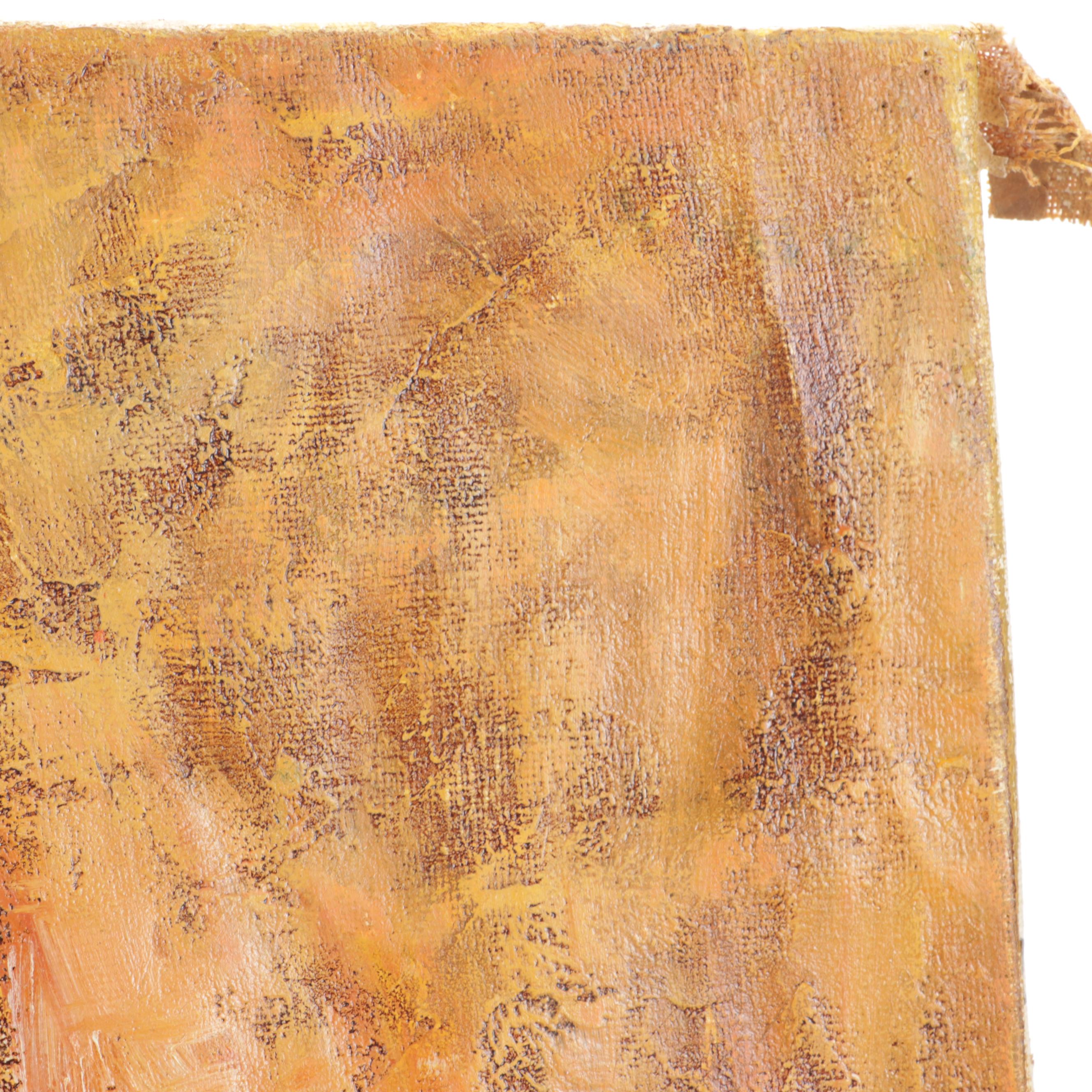 Jean Volang Mixed Media Painting of Church