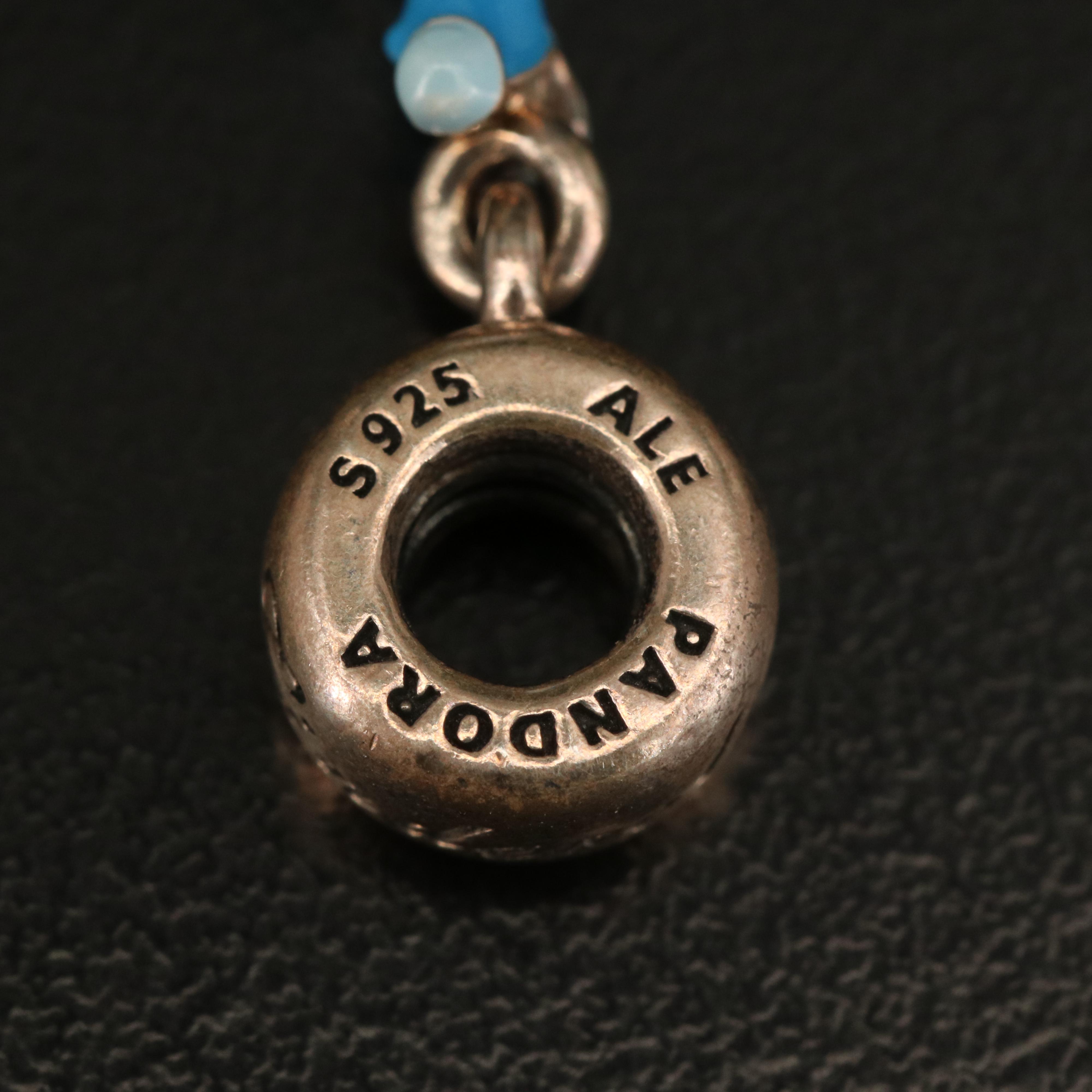 Pandora Sterling Glass, Enamel and Cubic Zirconia Charm Beads