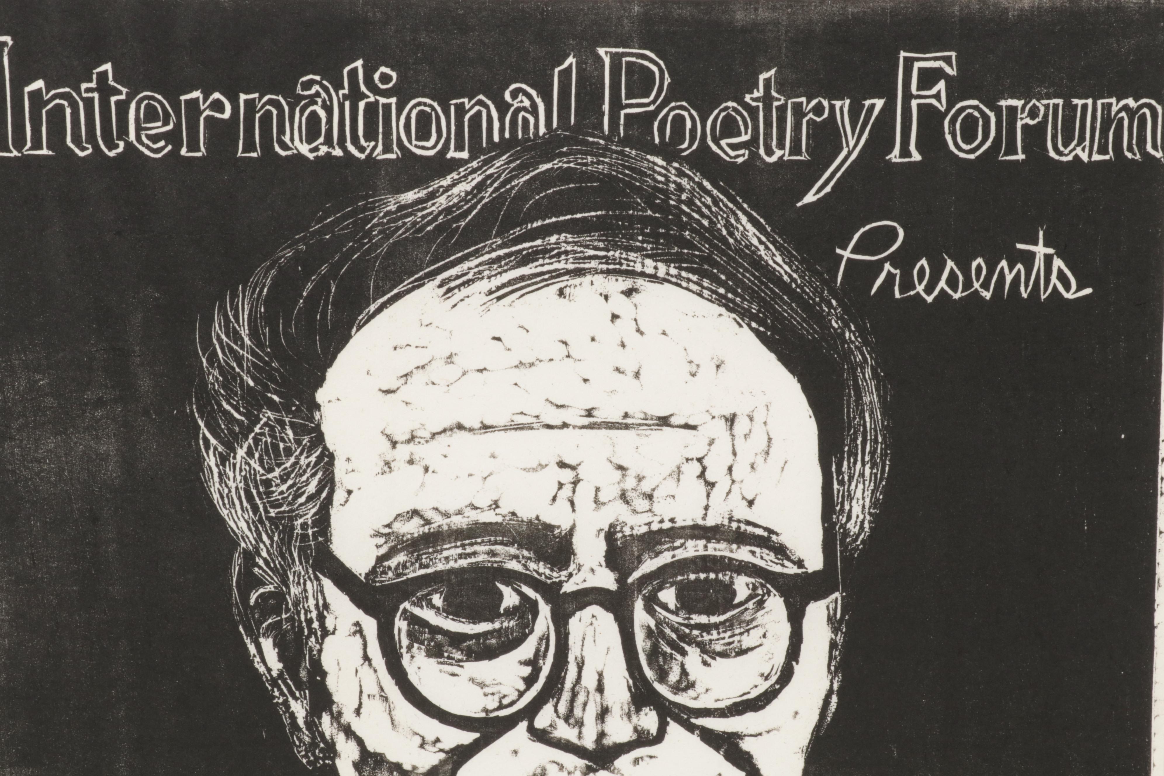Sidney Chafetz Woodcut "Robert Lowell," 1967