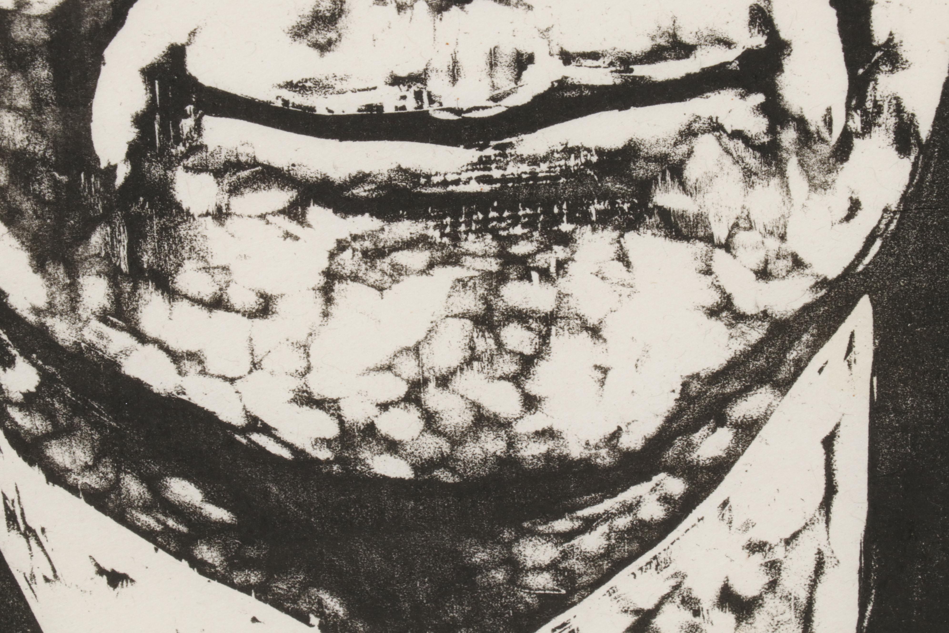 Sidney Chafetz Woodcut "Robert Lowell," 1967