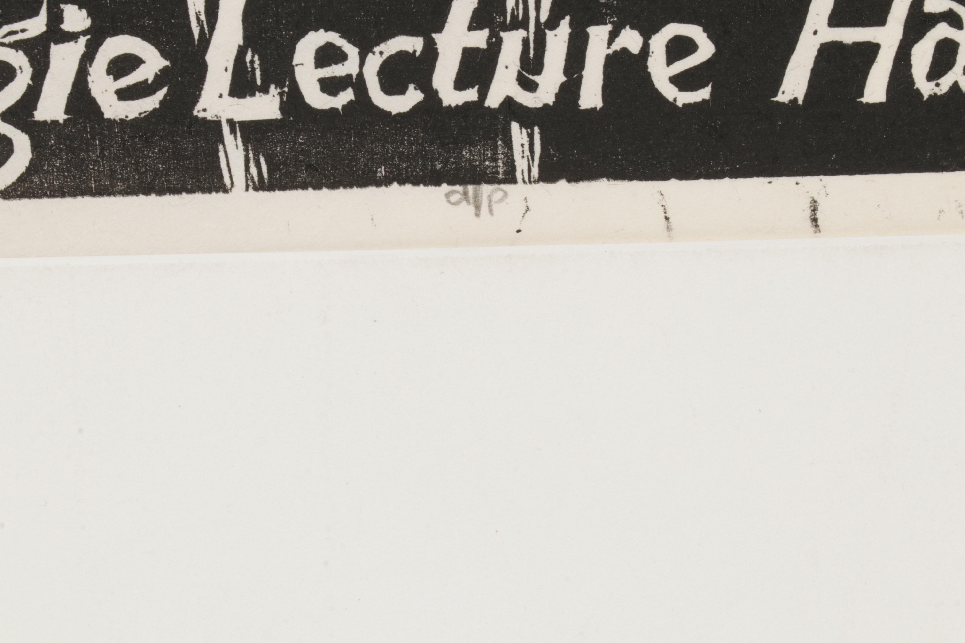 Sidney Chafetz Woodcut "Robert Lowell," 1967