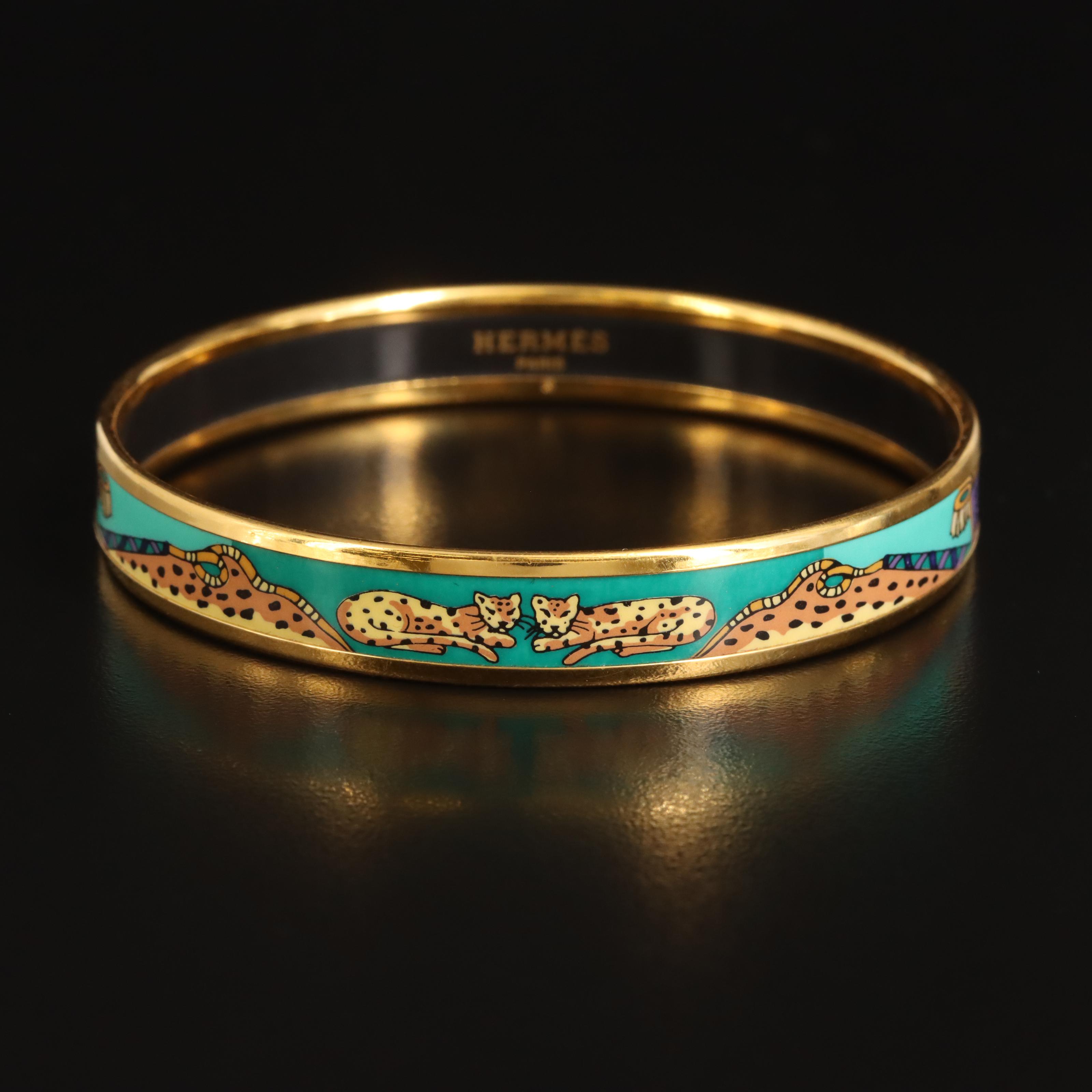Hermès Narrow Leopard Bangle