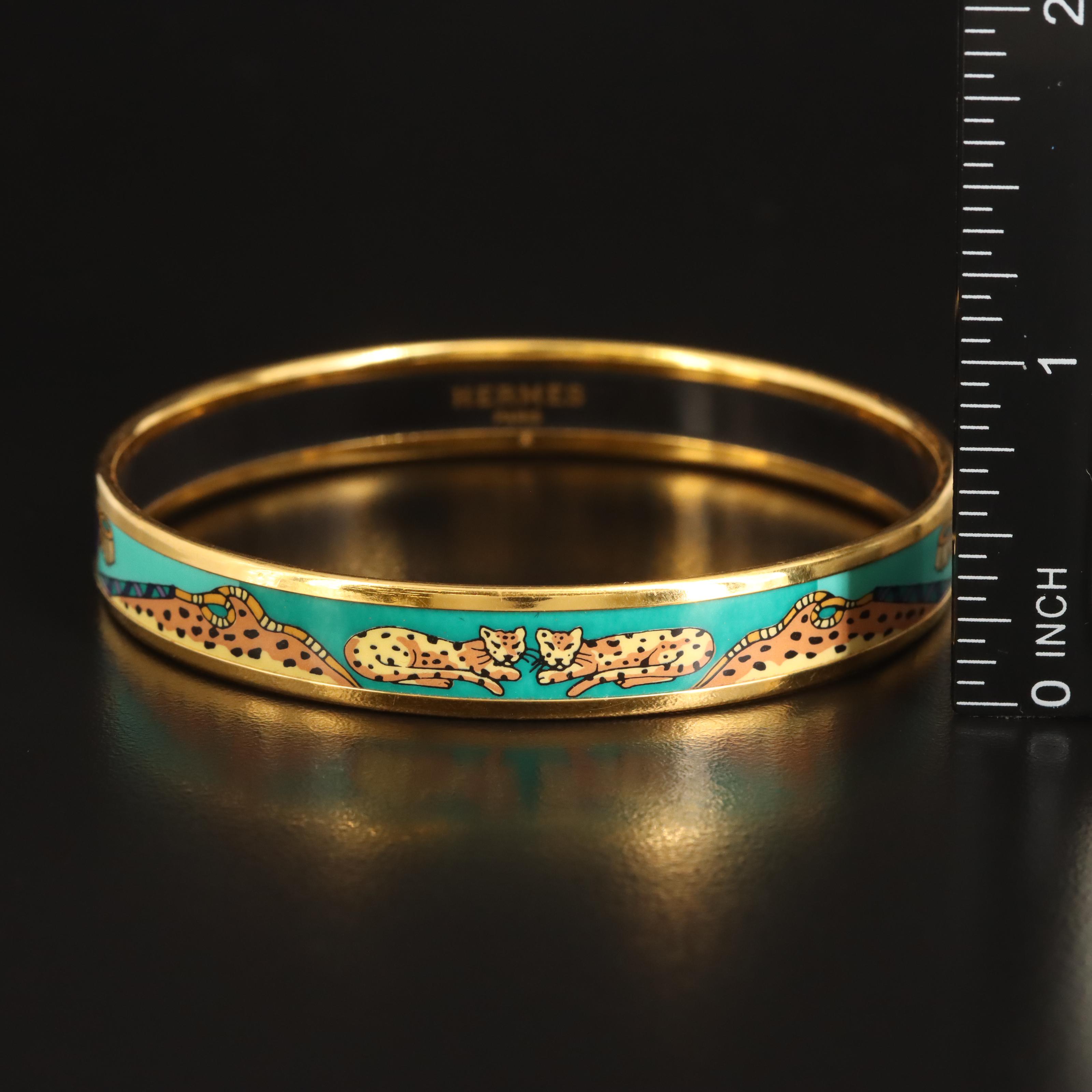 Hermès Narrow Leopard Bangle