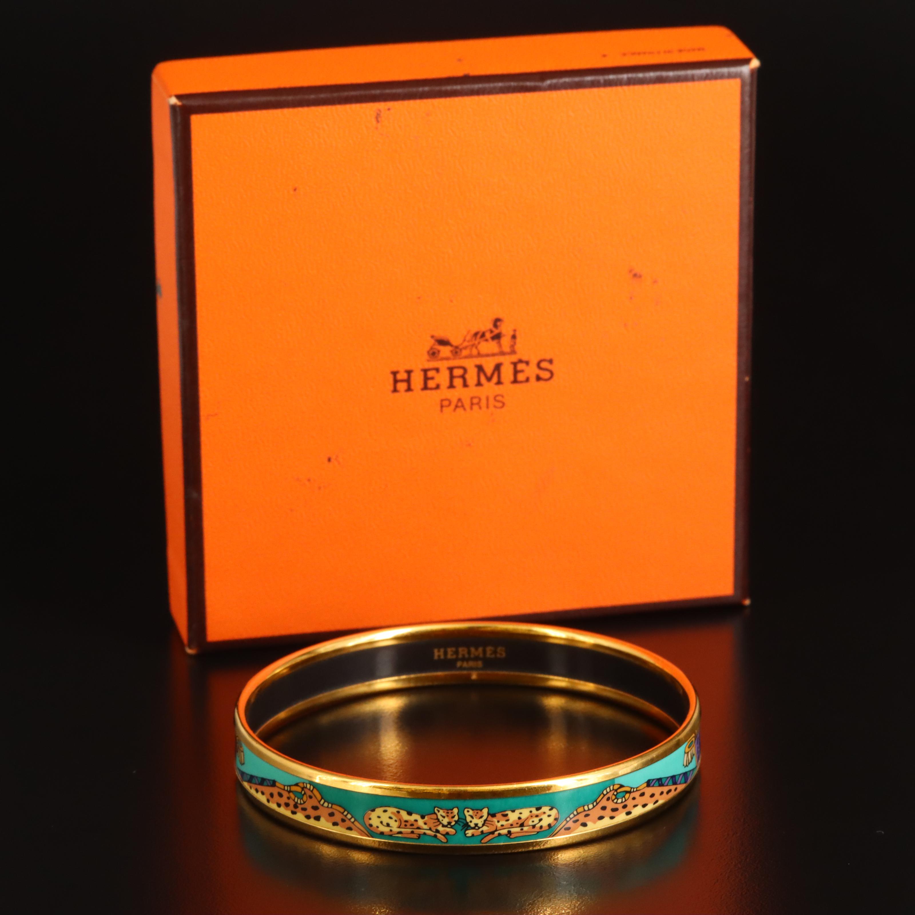 Hermès Narrow Leopard Bangle