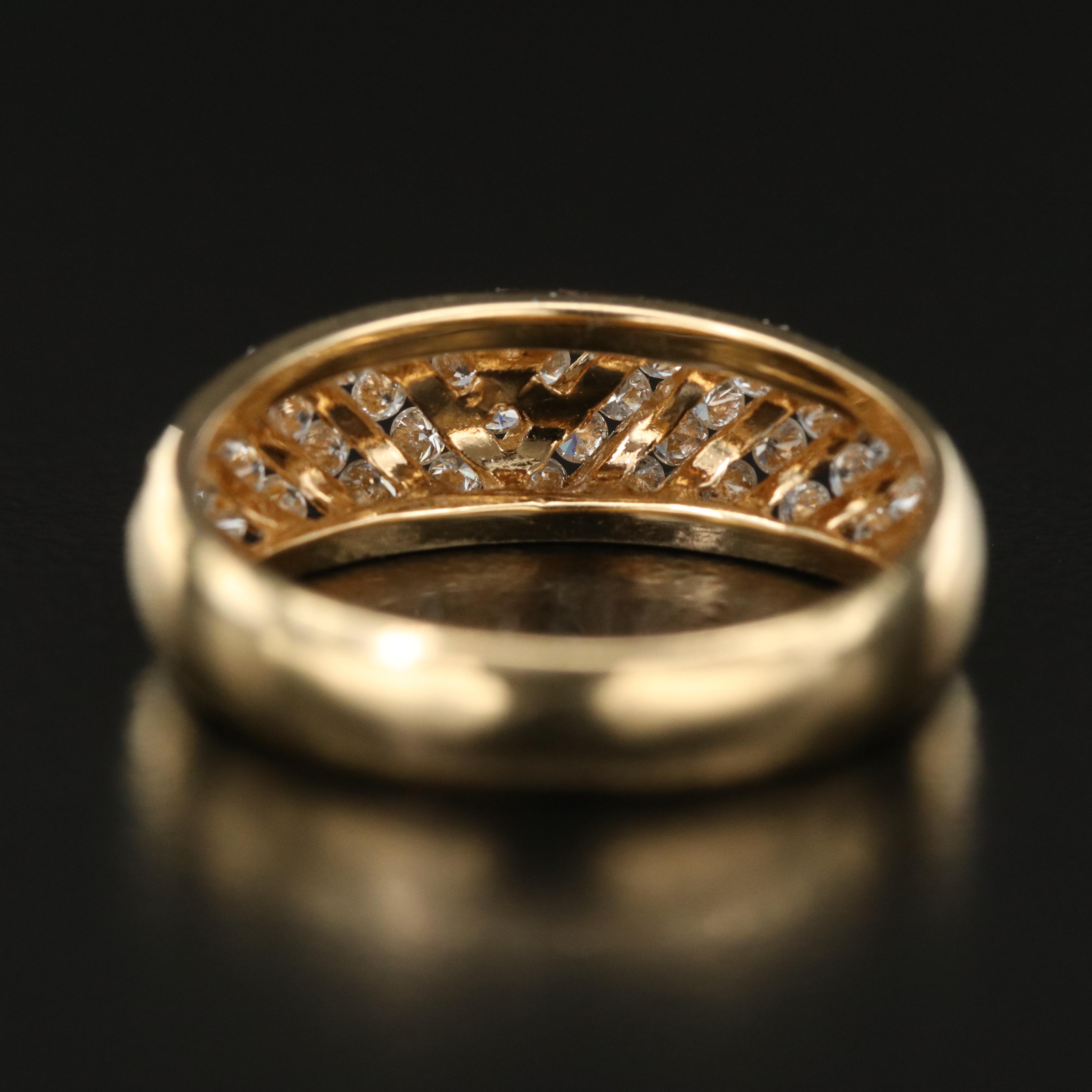 18K 0.49 CTW Diamond Dome Ring