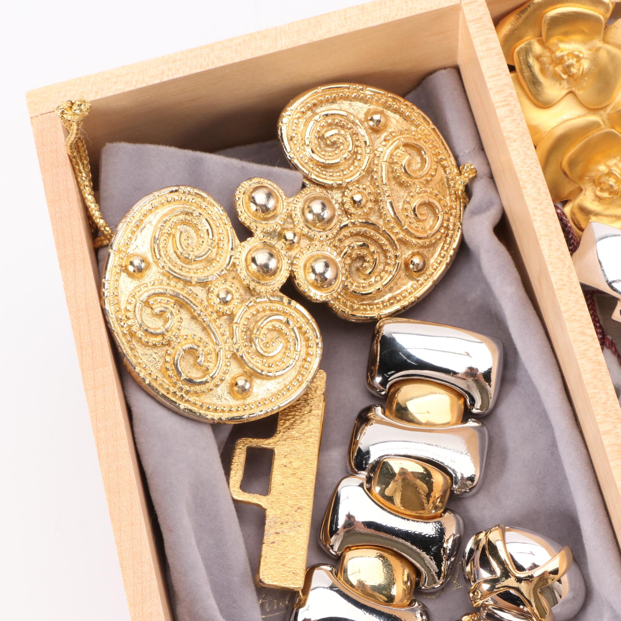 Alexis Kirk and Christopher Ross Metal Belt Buckles