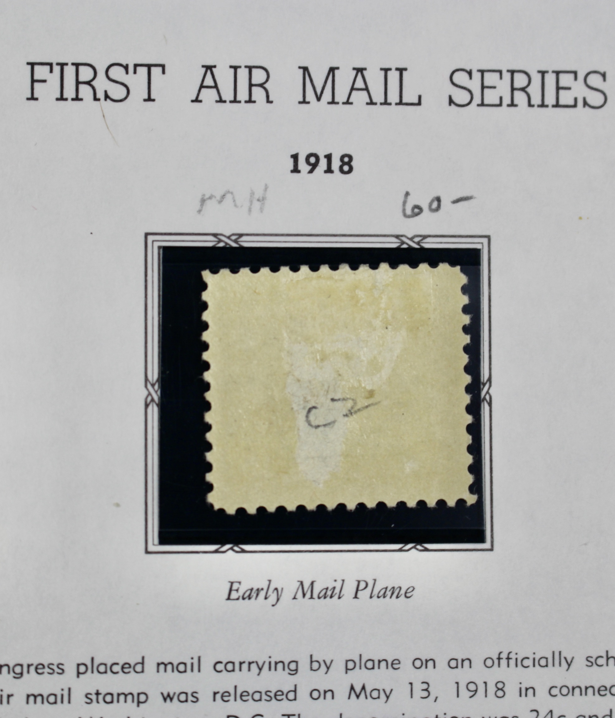U.S. Airmail Stamp Collection Including Scott #'s C1-C6