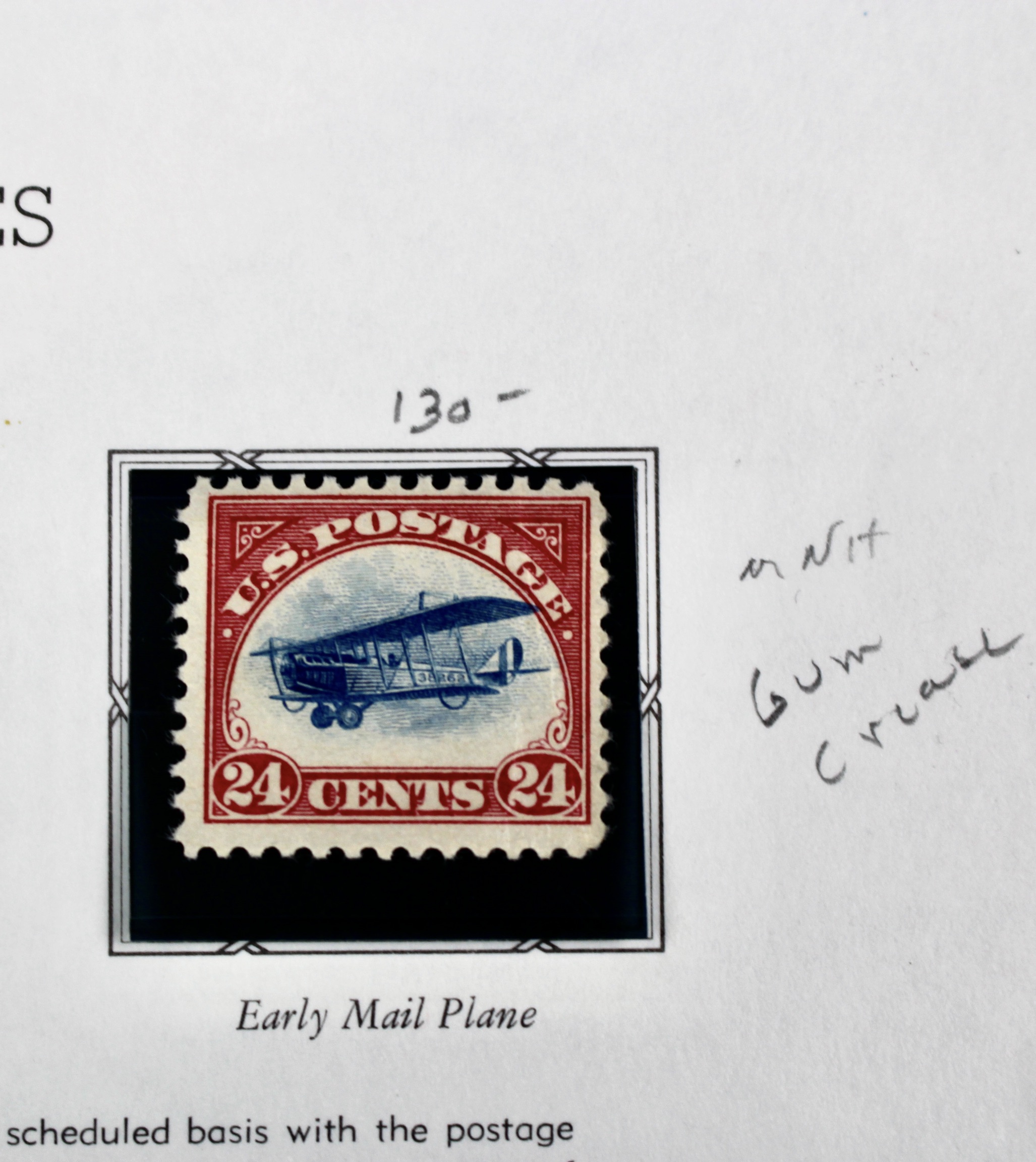 U.S. Airmail Stamp Collection Including Scott #'s C1-C6