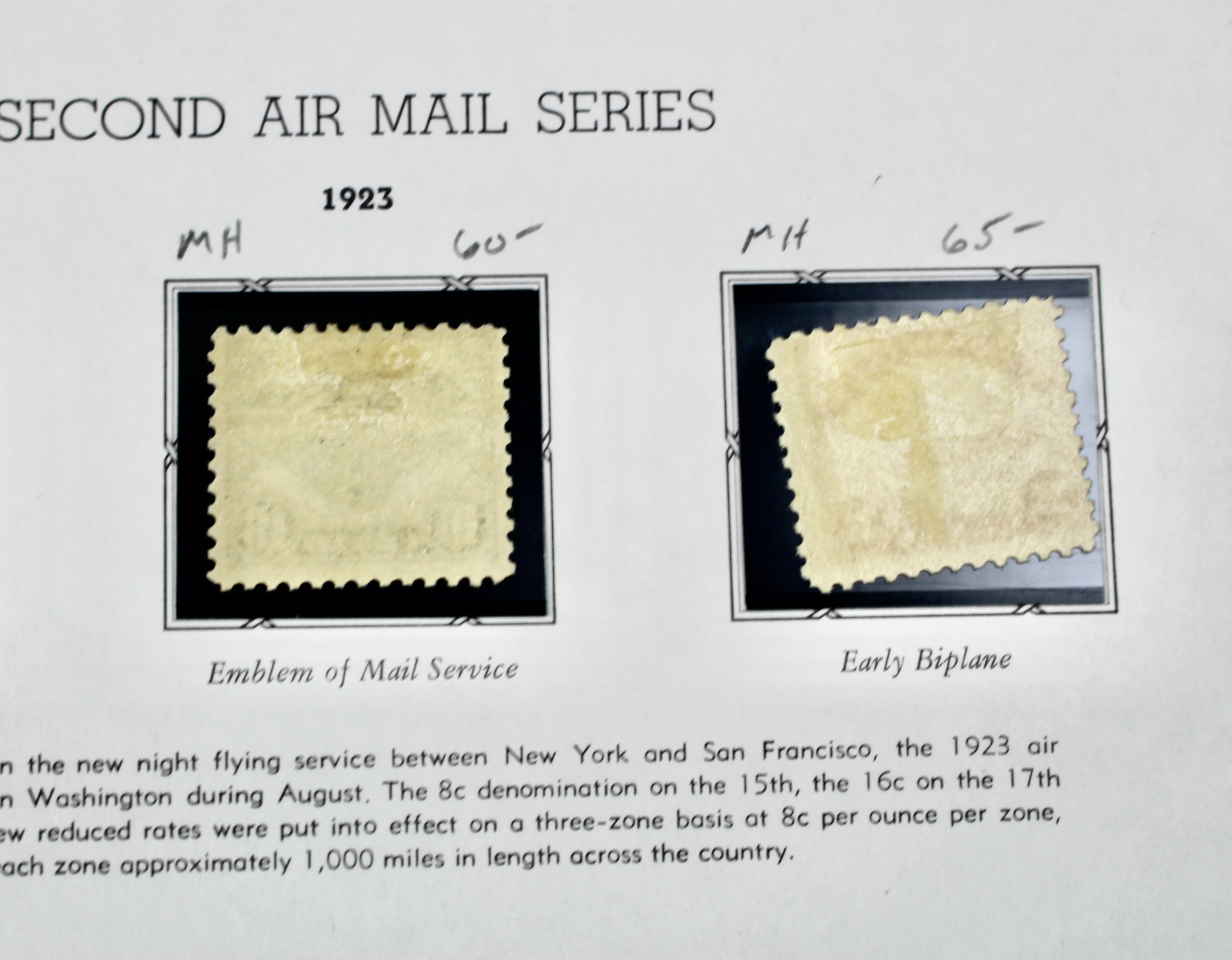 U.S. Airmail Stamp Collection Including Scott #'s C1-C6