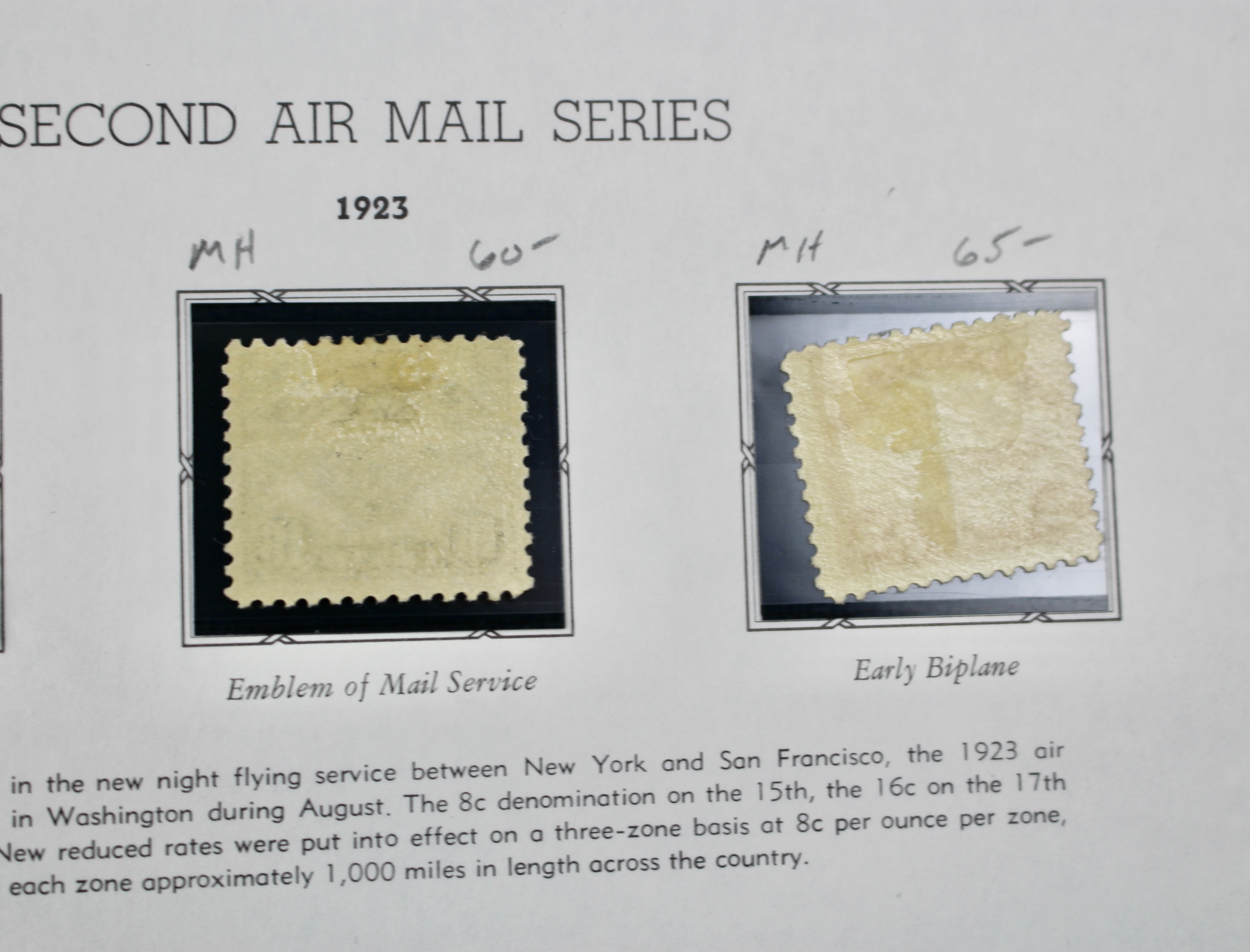 U.S. Airmail Stamp Collection Including Scott #'s C1-C6