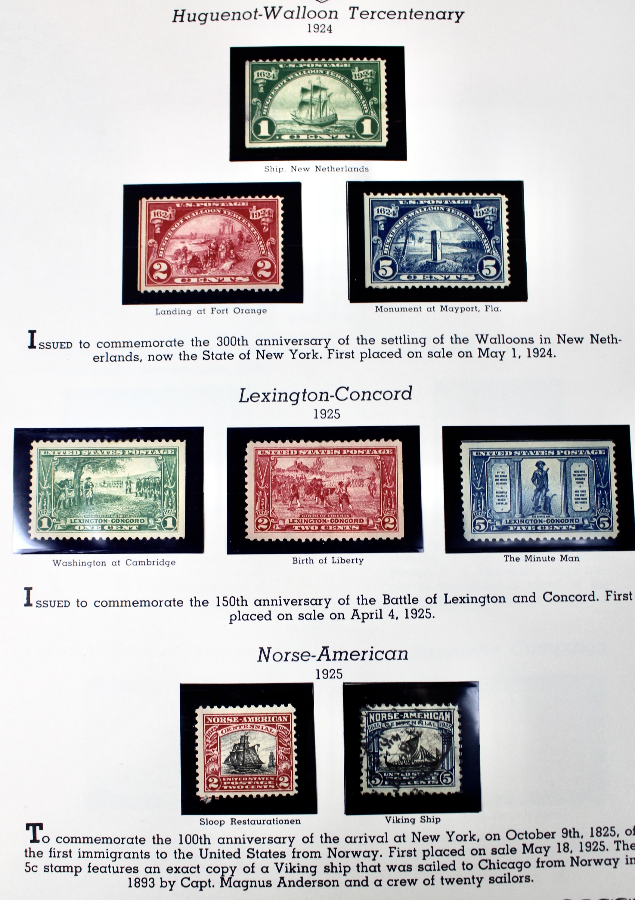 U.S. Commemorative Stamp Collection Including Stamps from 1893-1959