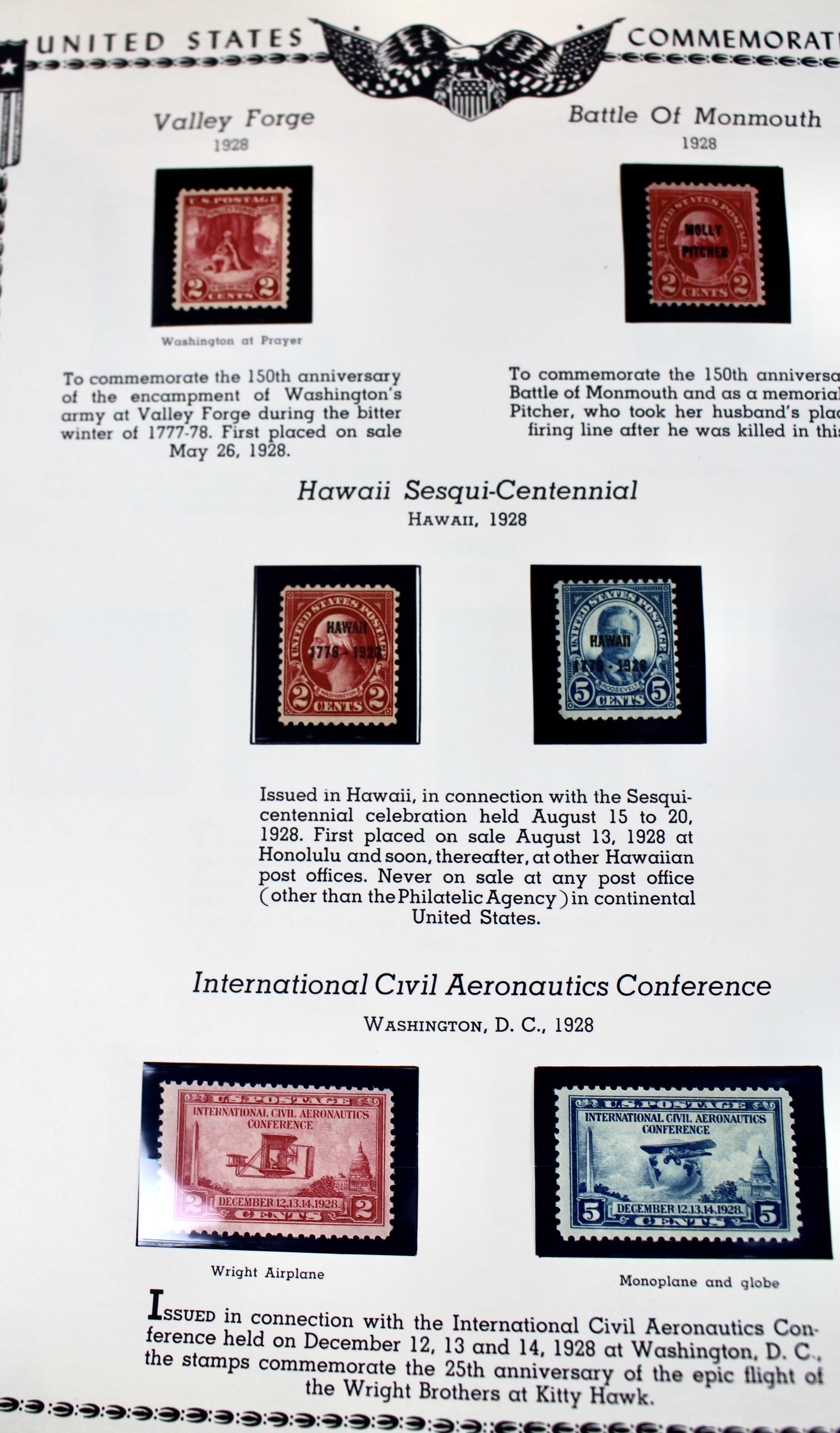 U.S. Commemorative Stamp Collection Including Stamps from 1893-1959