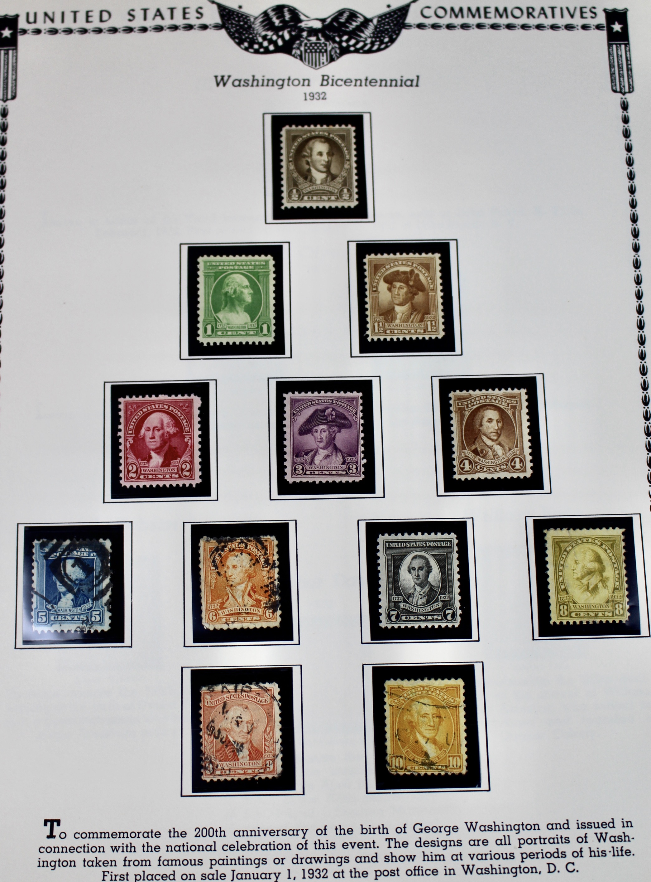U.S. Commemorative Stamp Collection Including Stamps from 1893-1959