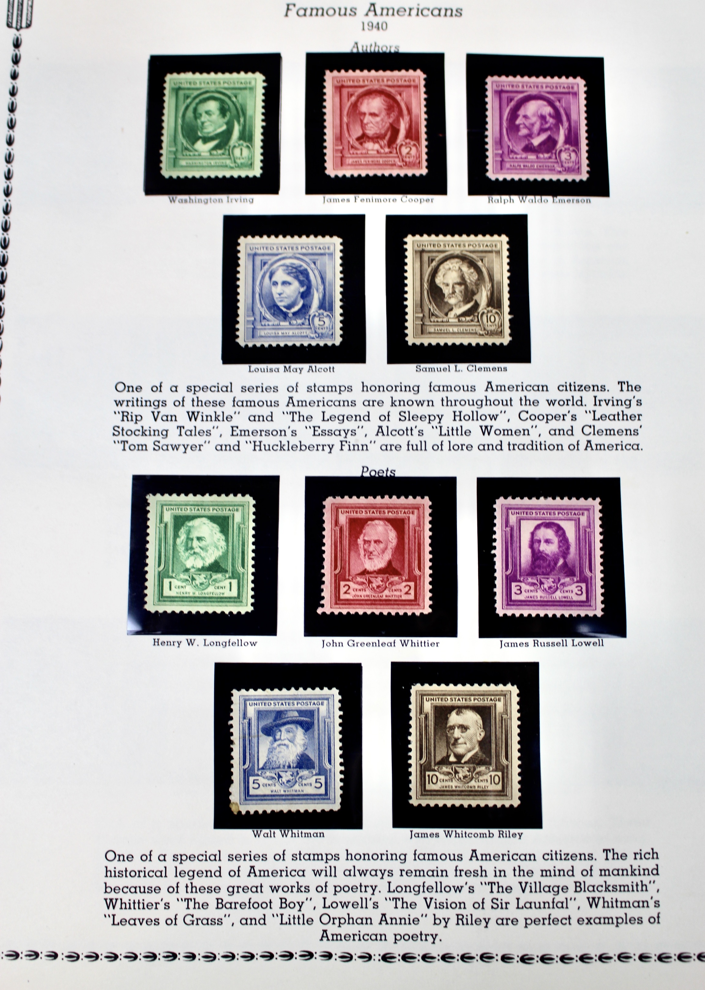 U.S. Commemorative Stamp Collection Including Stamps from 1893-1959