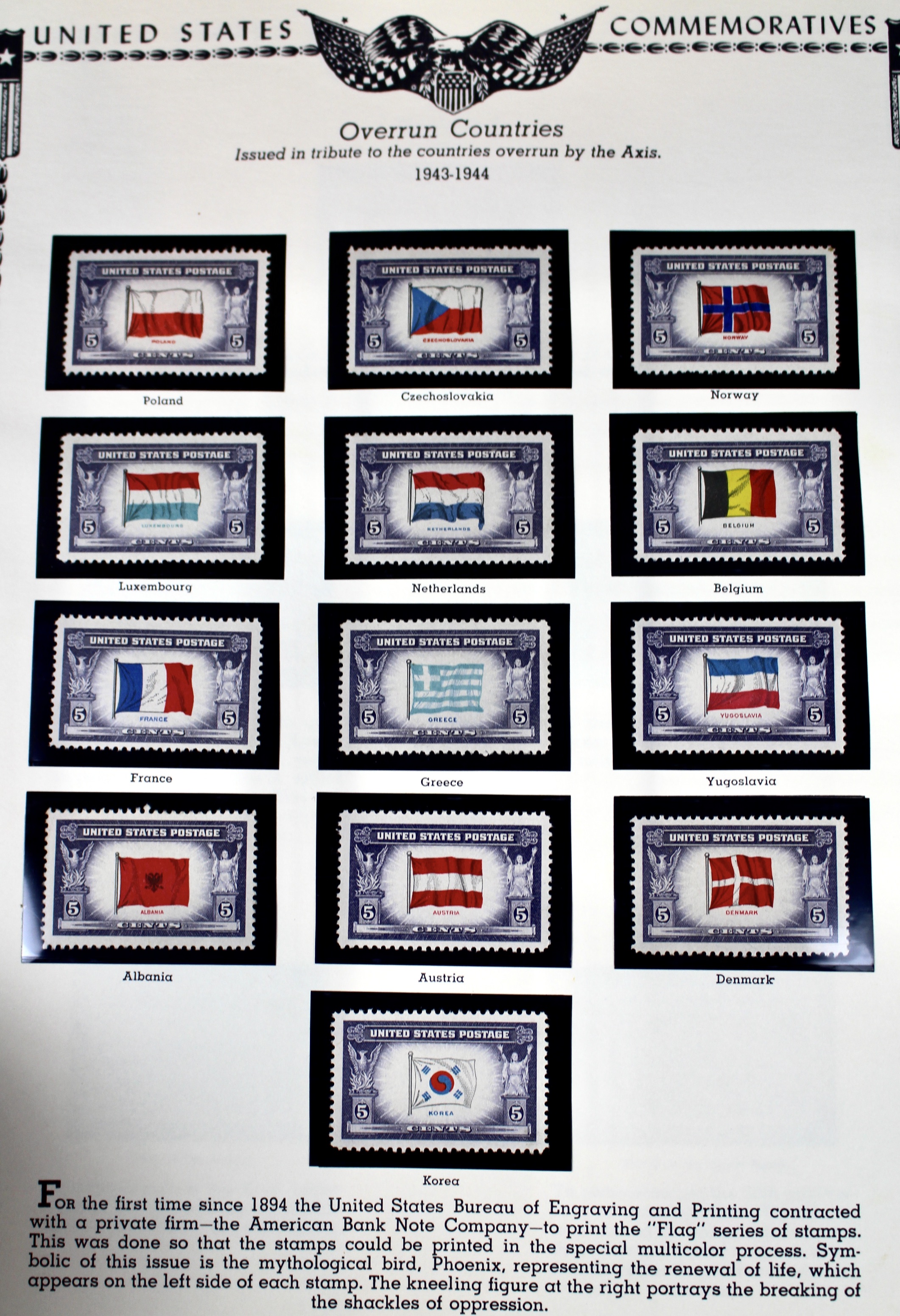 U.S. Commemorative Stamp Collection Including Stamps from 1893-1959