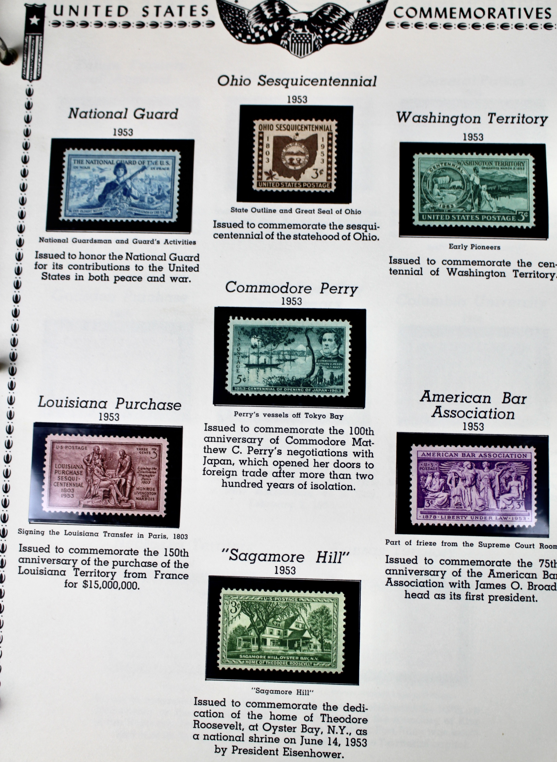 U.S. Commemorative Stamp Collection Including Stamps from 1893-1959