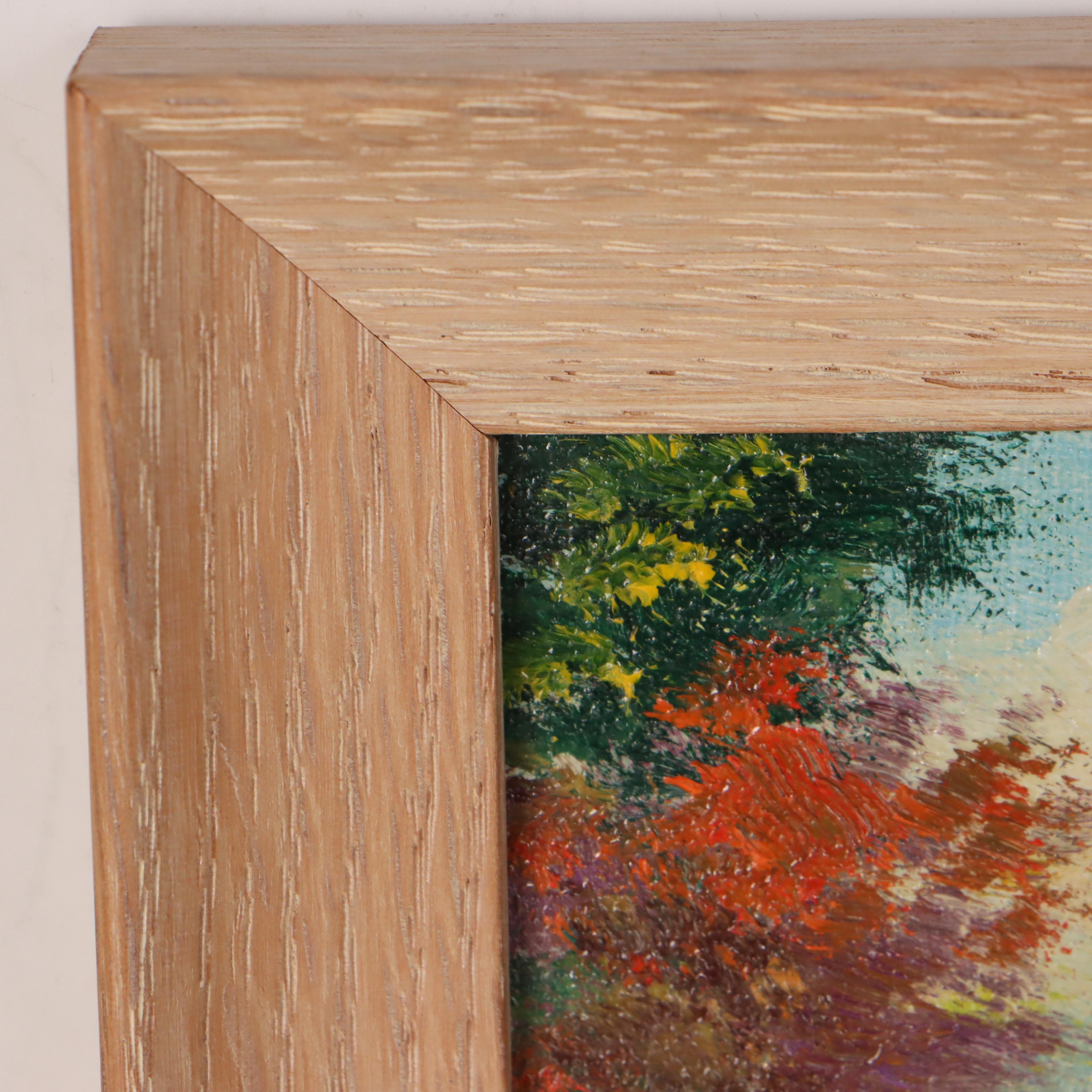 Carl Roth Oil Painting of Figure in Landscape