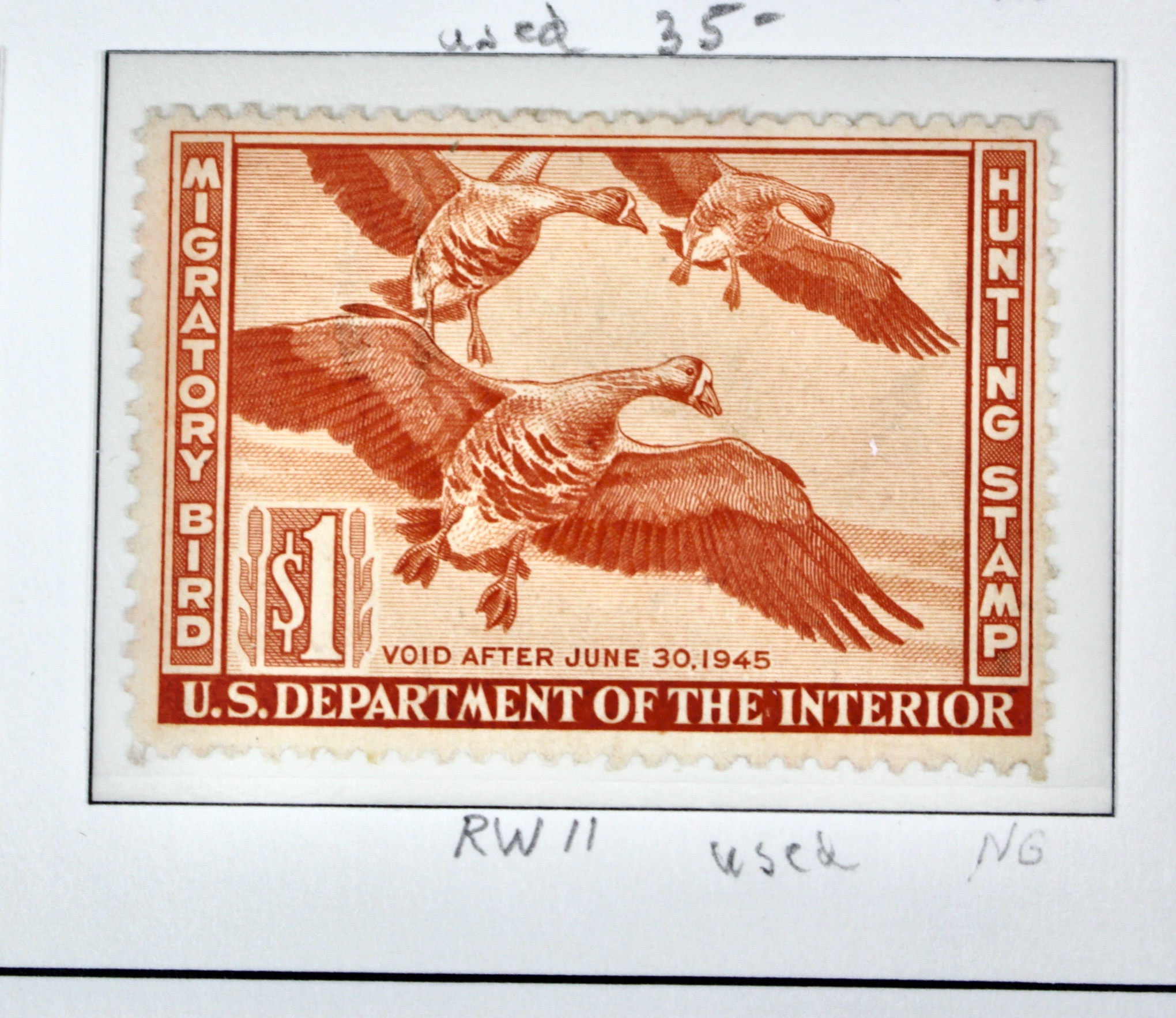 U.S. Duck Stamp Collection Including RW#s 1-6