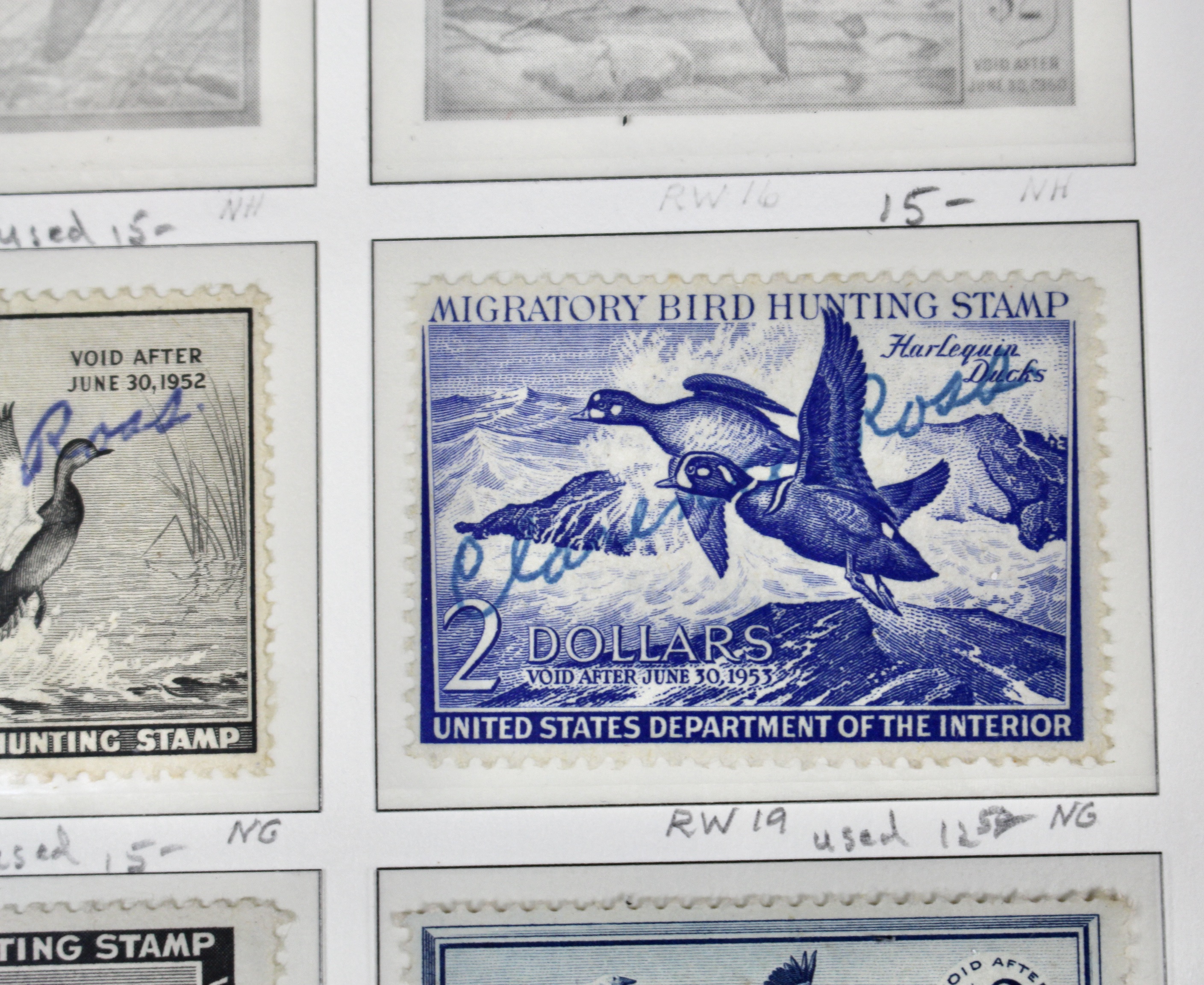 U.S. Duck Stamp Collection Including RW#s 1-6