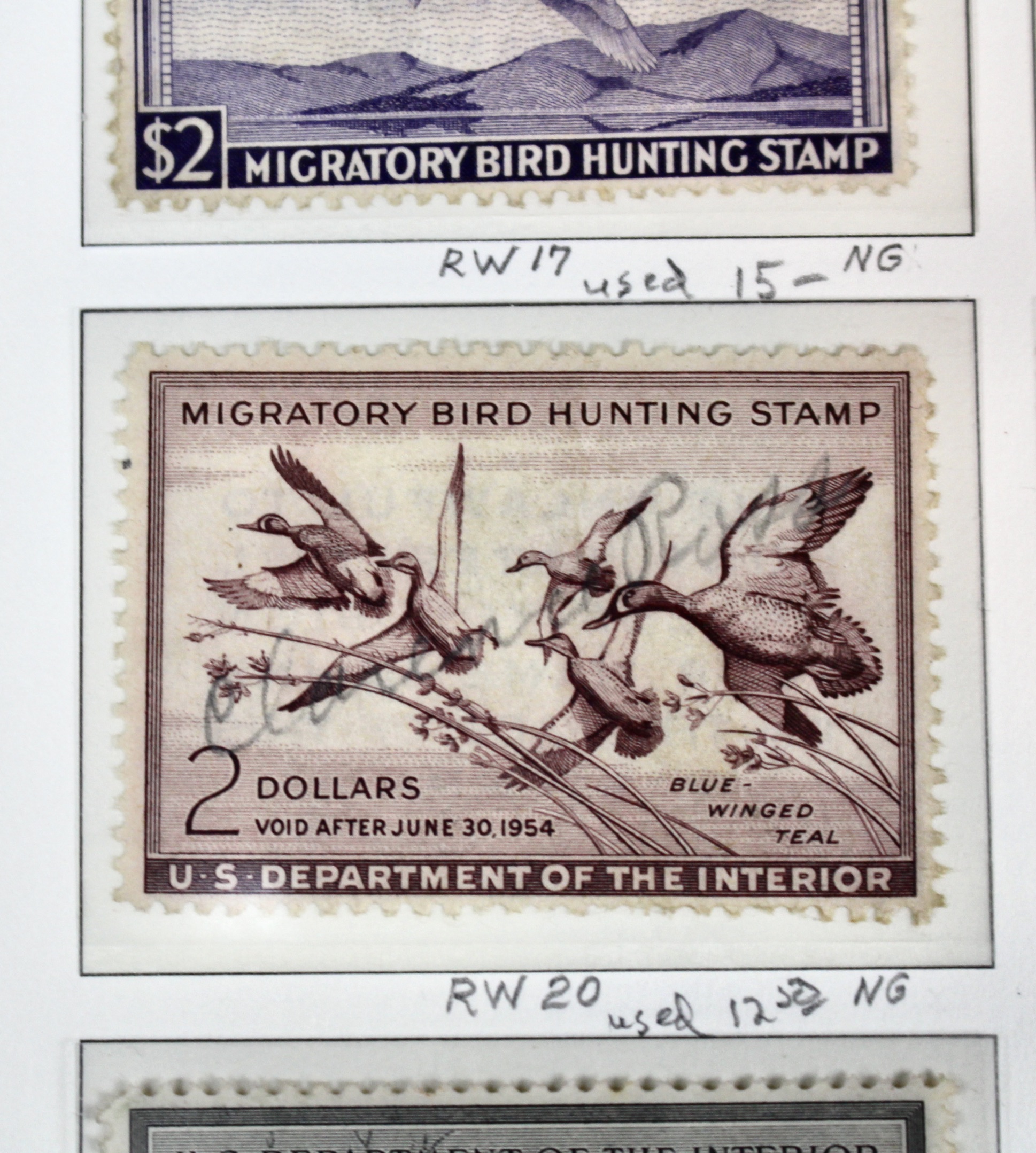 U.S. Duck Stamp Collection Including RW#s 1-6