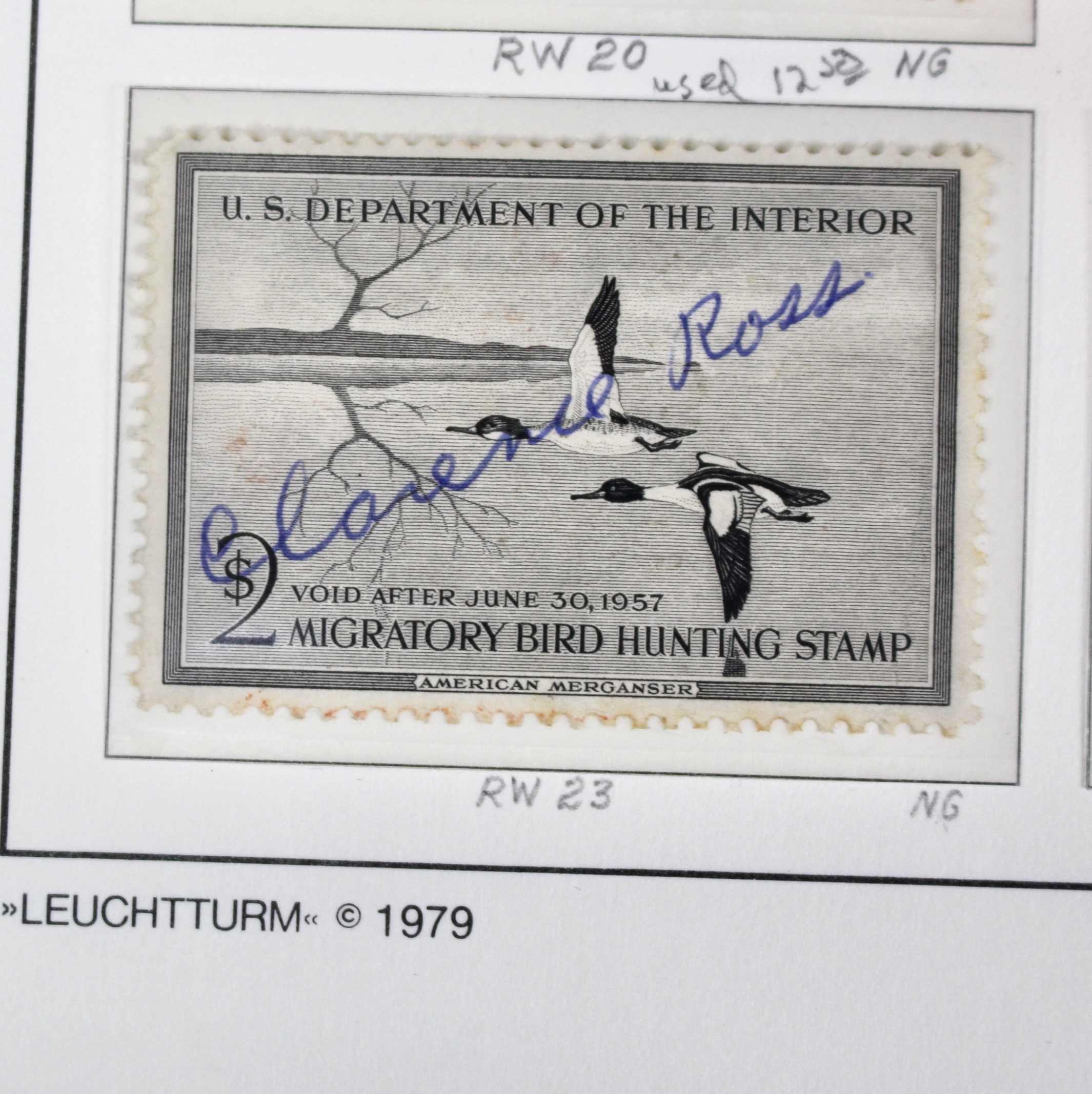 U.S. Duck Stamp Collection Including RW#s 1-6