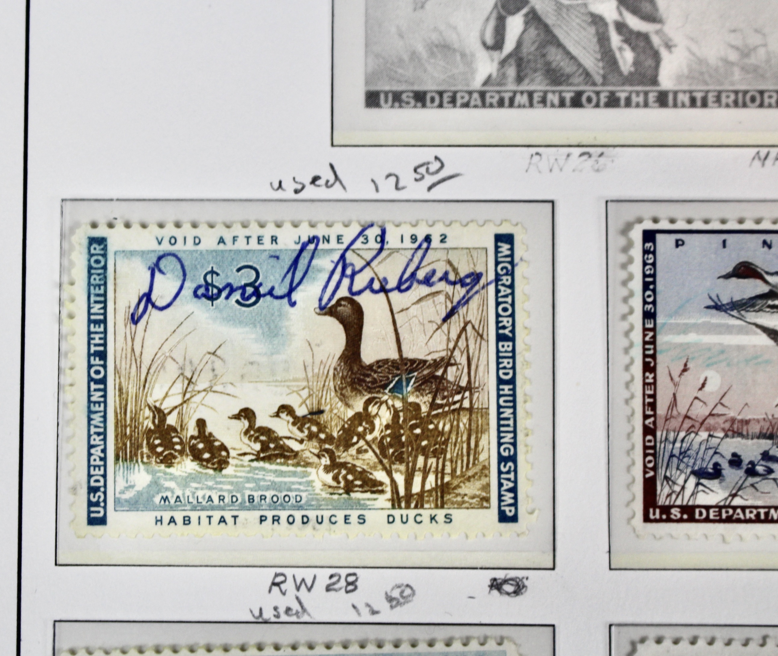 U.S. Duck Stamp Collection Including RW#s 1-6