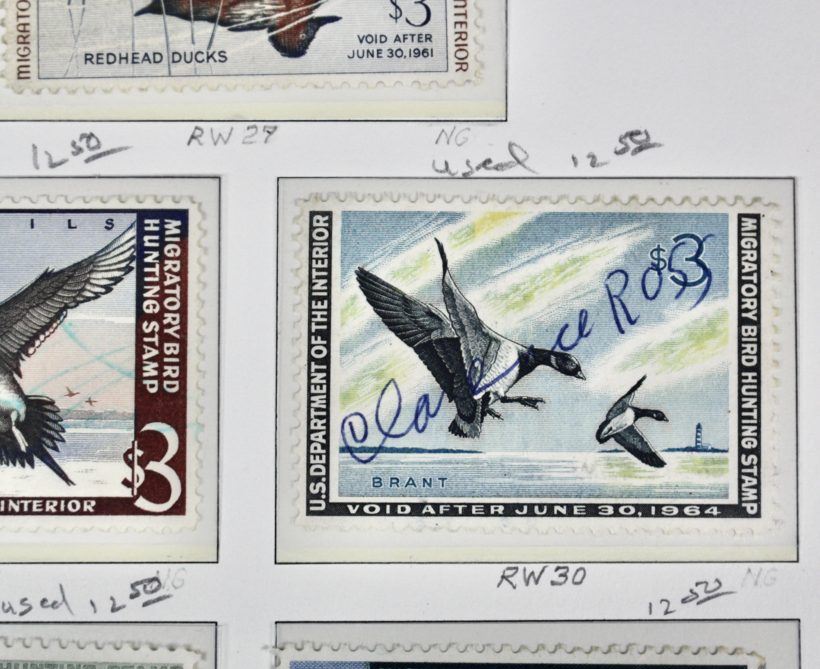 U.S. Duck Stamp Collection Including RW#s 1-6