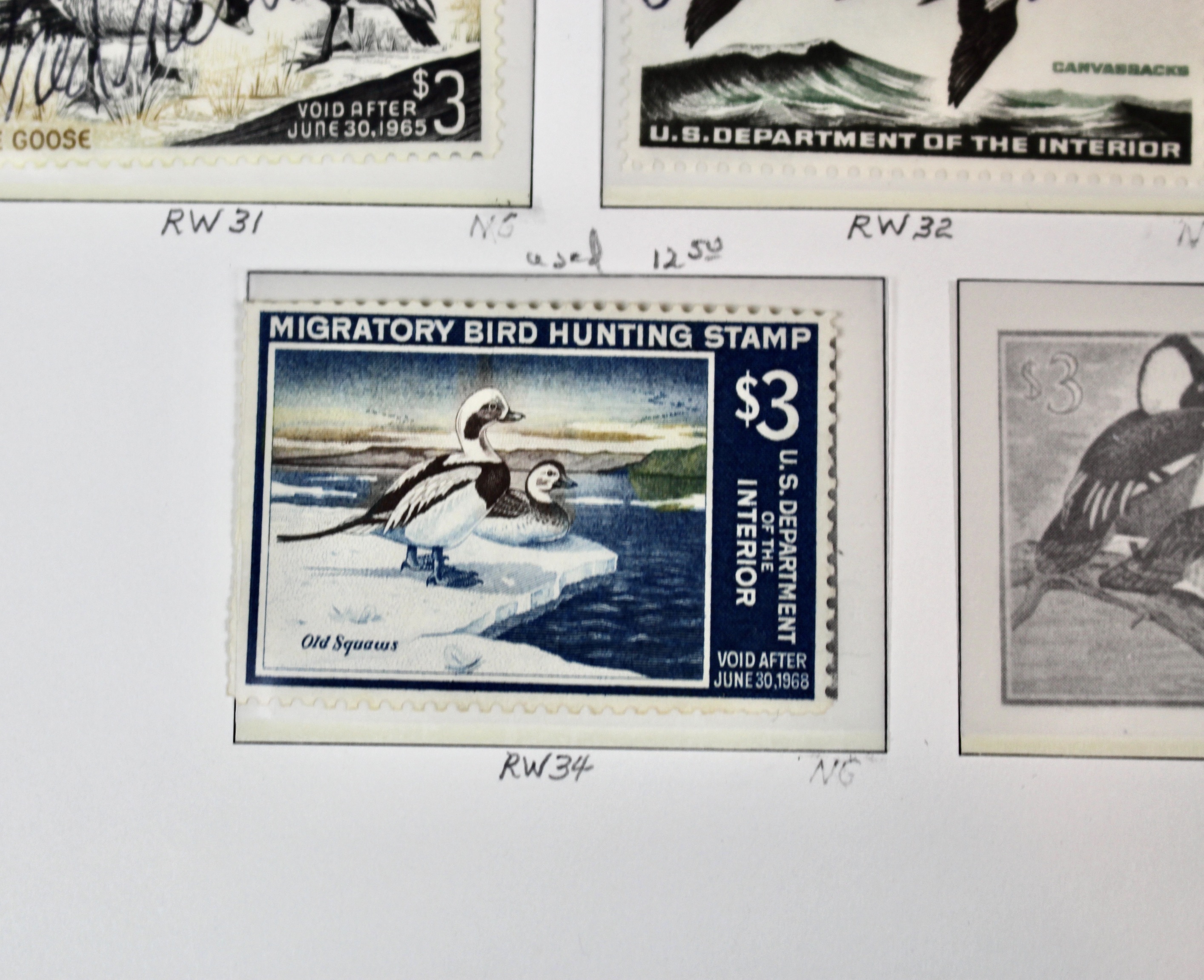 U.S. Duck Stamp Collection Including RW#s 1-6