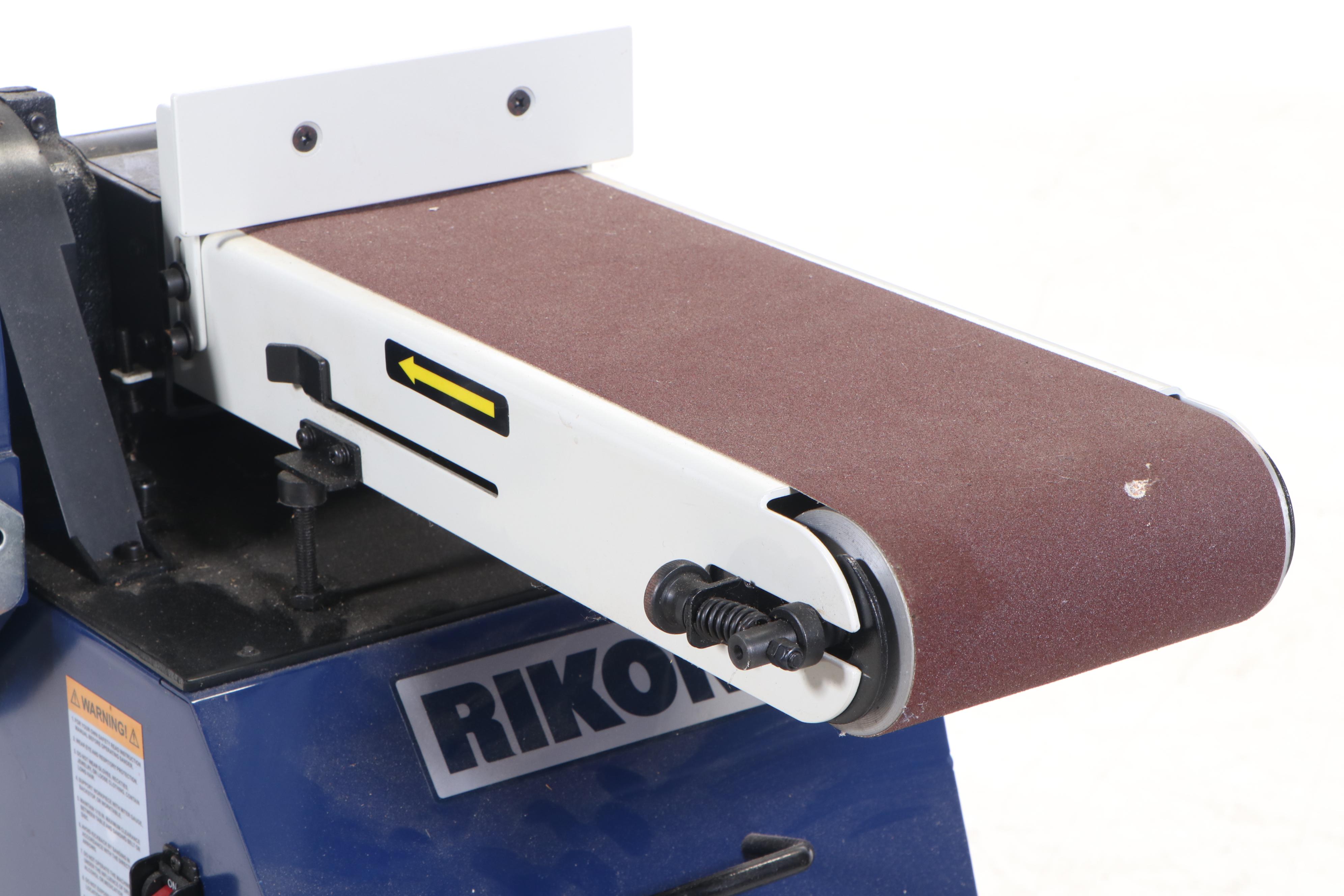 Rikon Belt and Disc Sander on Portable Bench