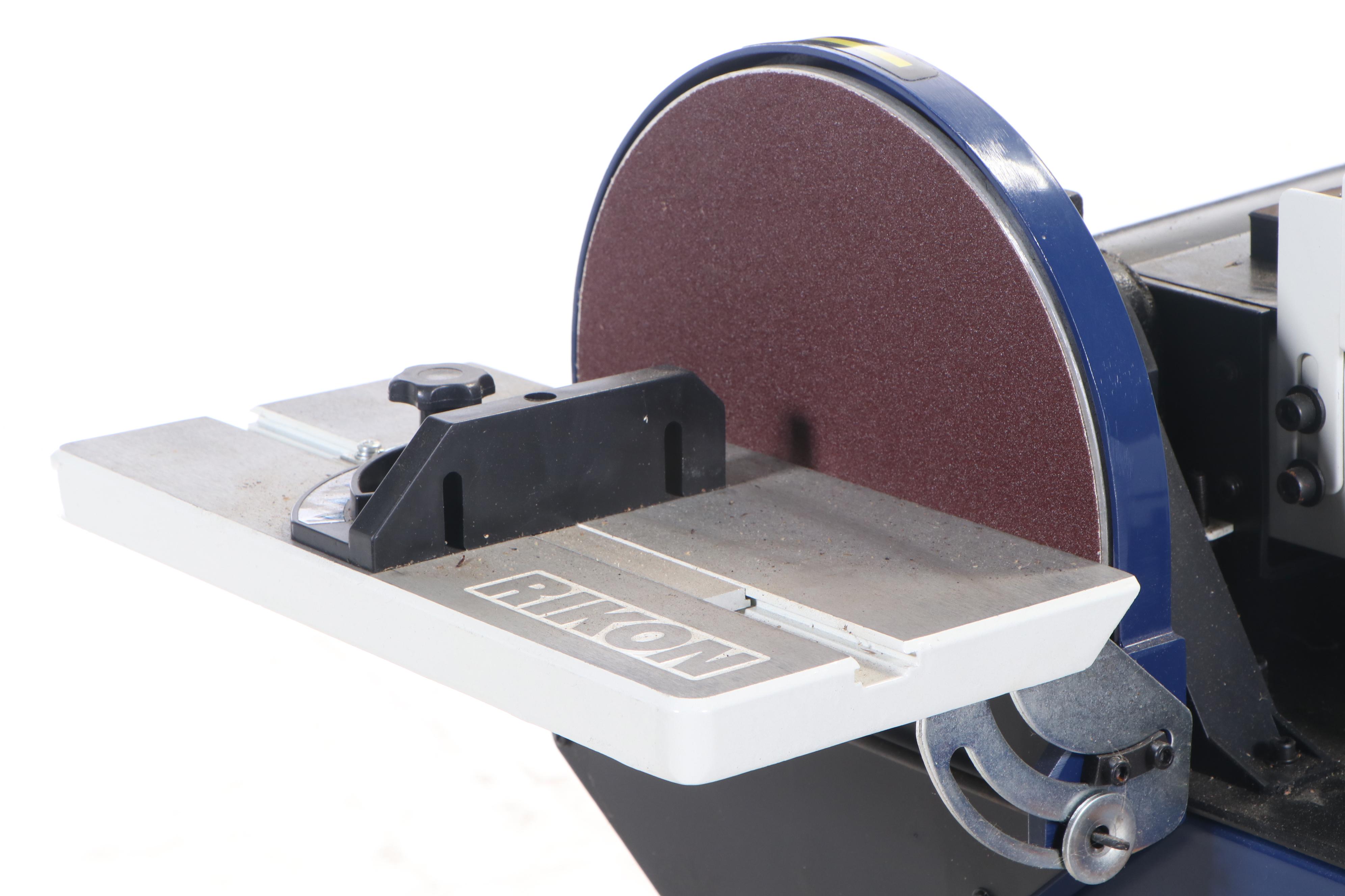 Rikon Belt and Disc Sander on Portable Bench