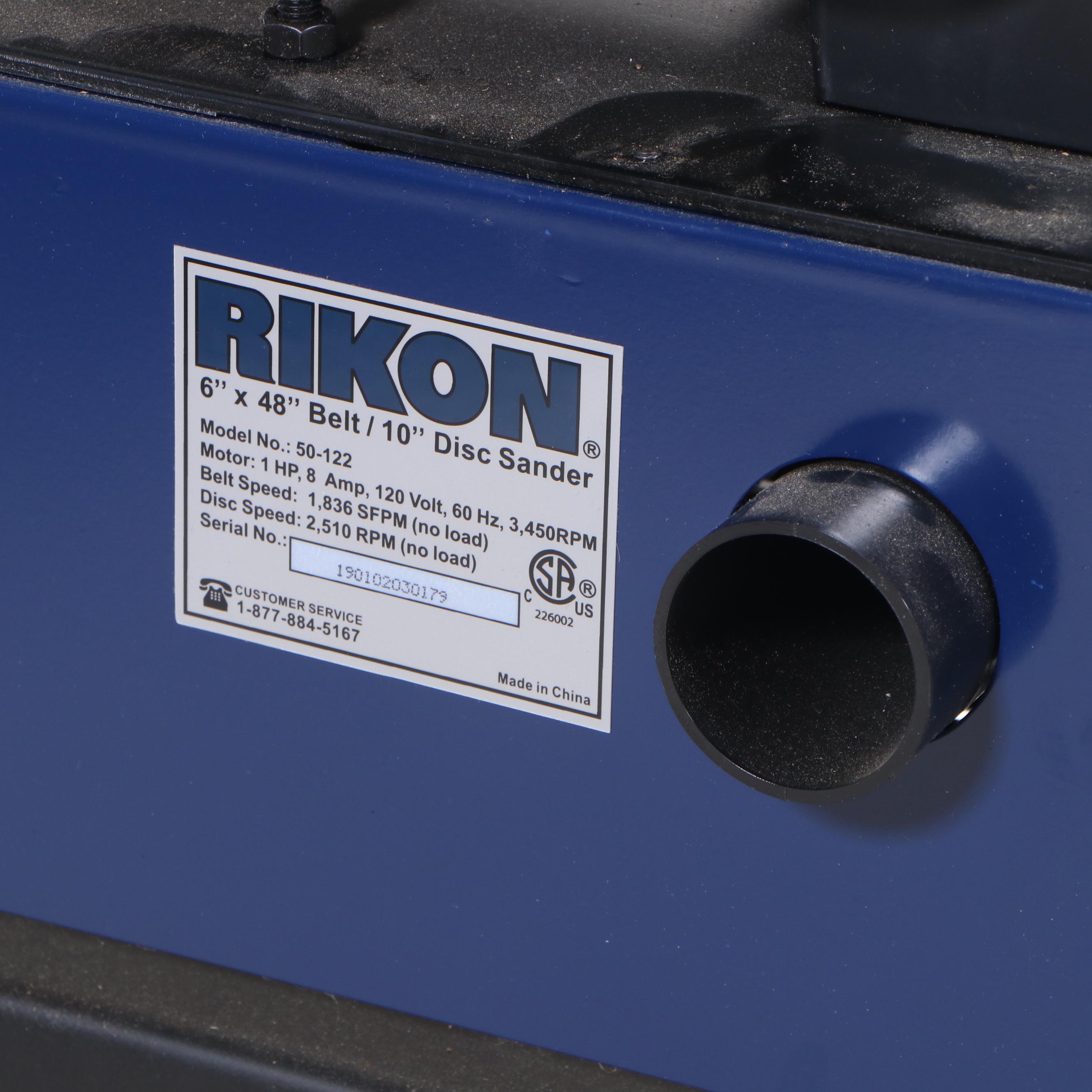 Rikon Belt and Disc Sander on Portable Bench