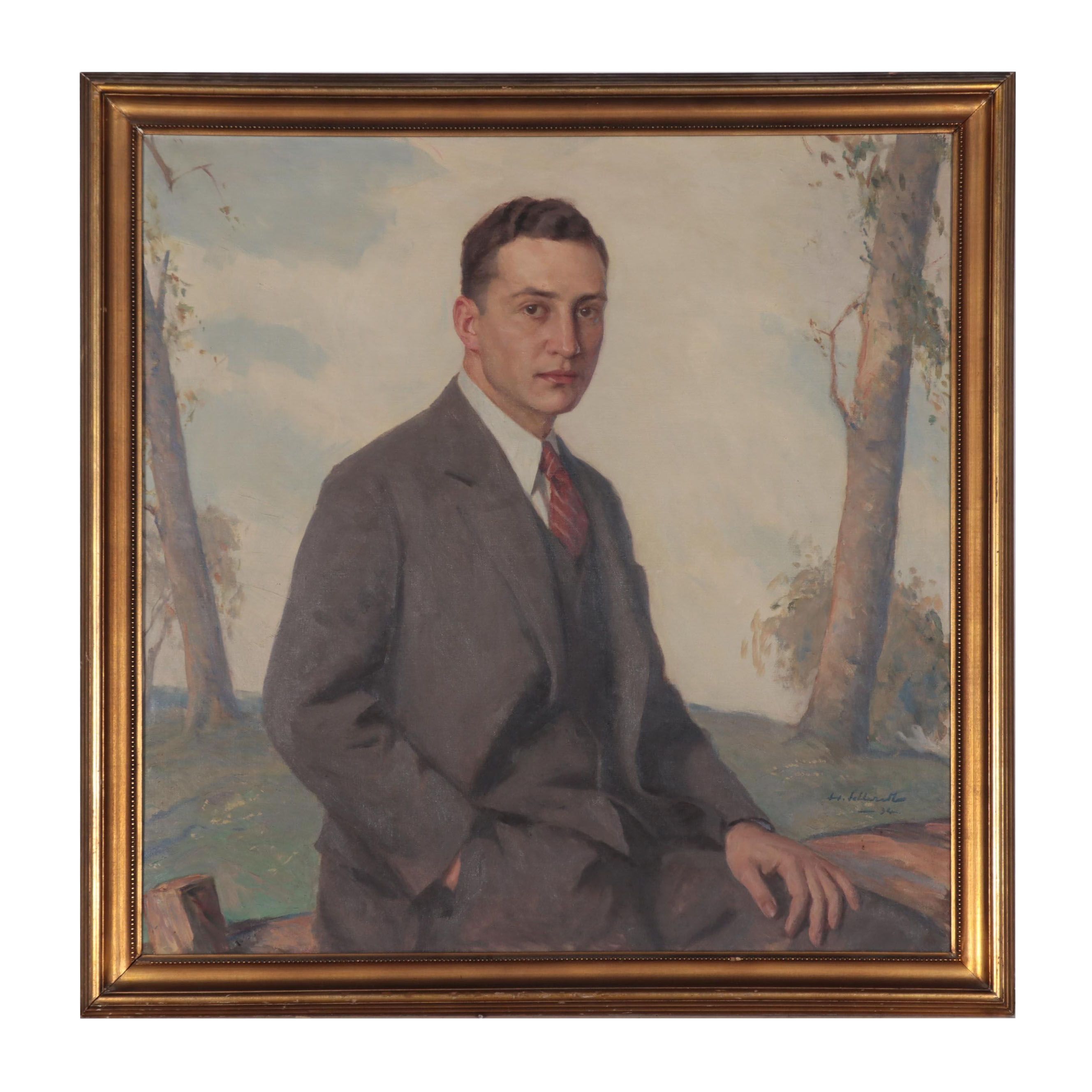 Portrait Oil Painting of John Edward Madden Jr., 1934