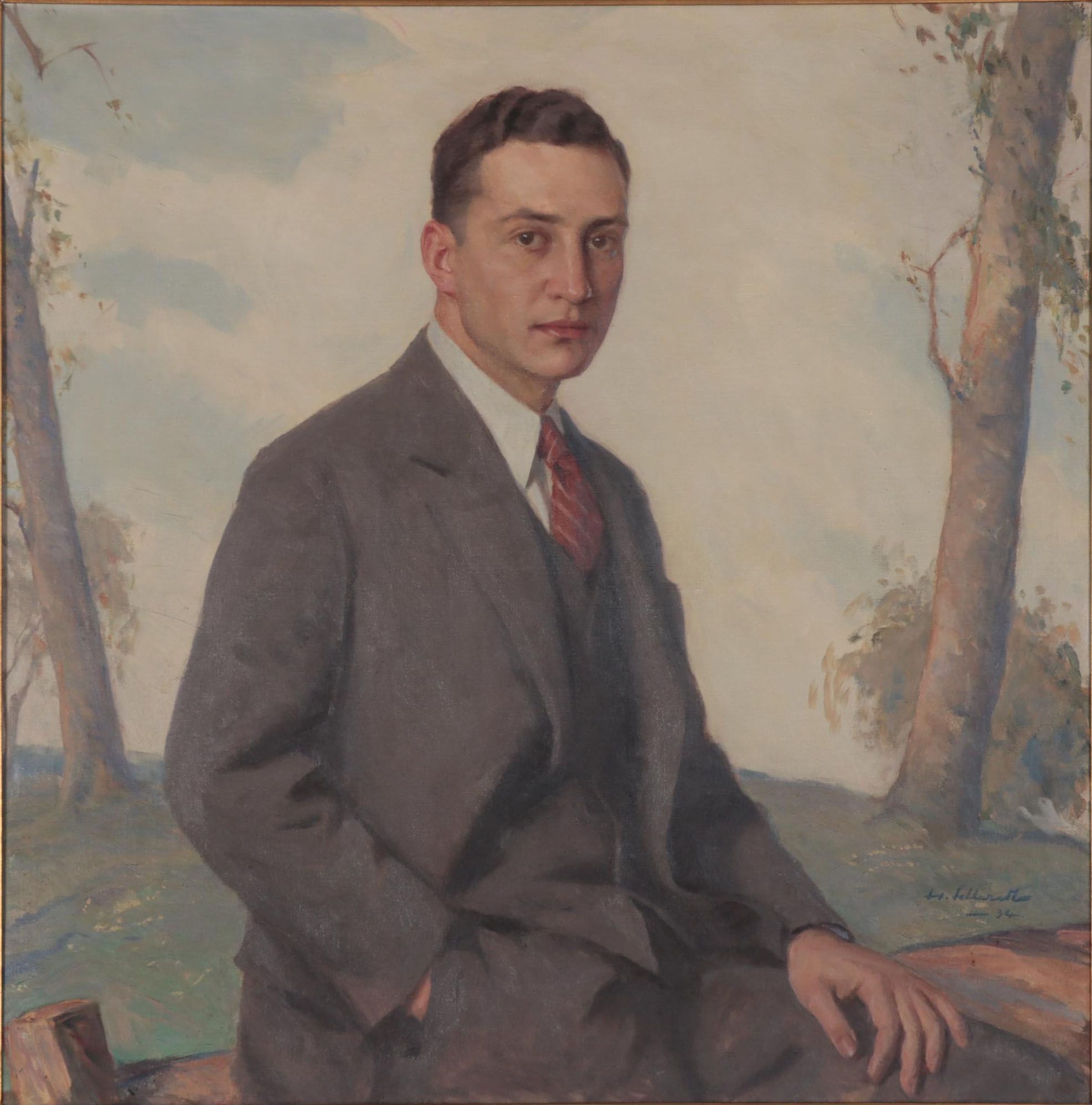 Portrait Oil Painting of John Edward Madden Jr., 1934