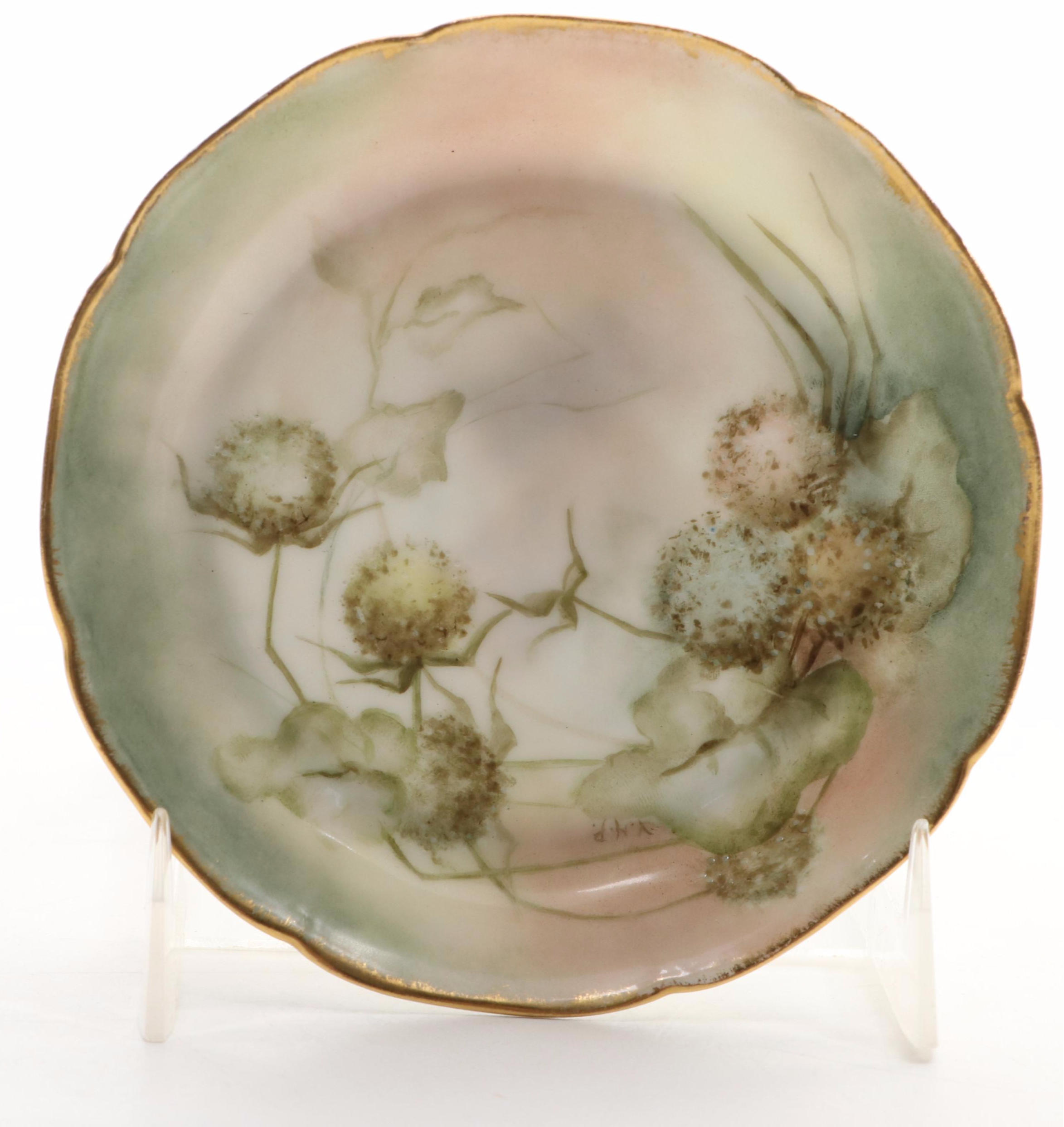 Haviland & Co. Hand-Painted Floral Motif Porcelain Demitasse Cups, circa 1900