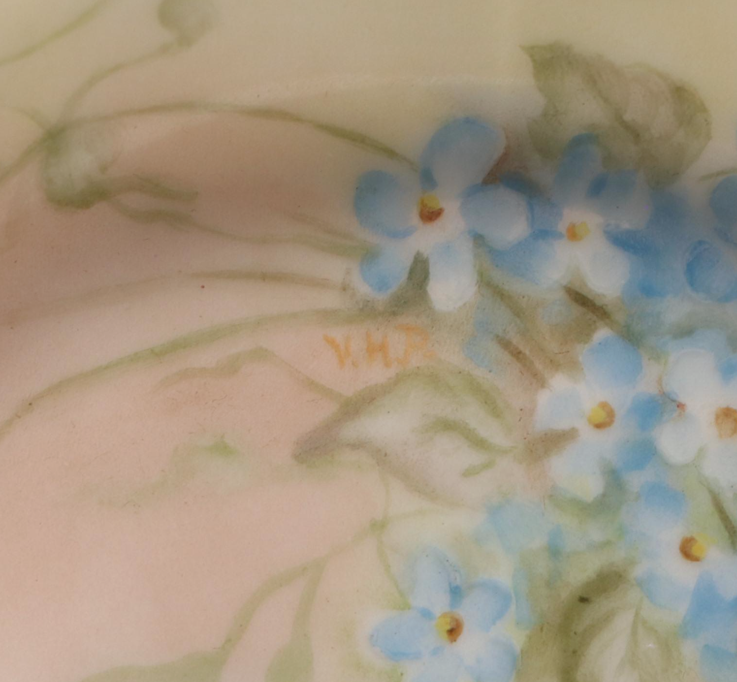 Haviland & Co. Hand-Painted Floral Motif Porcelain Demitasse Cups, circa 1900