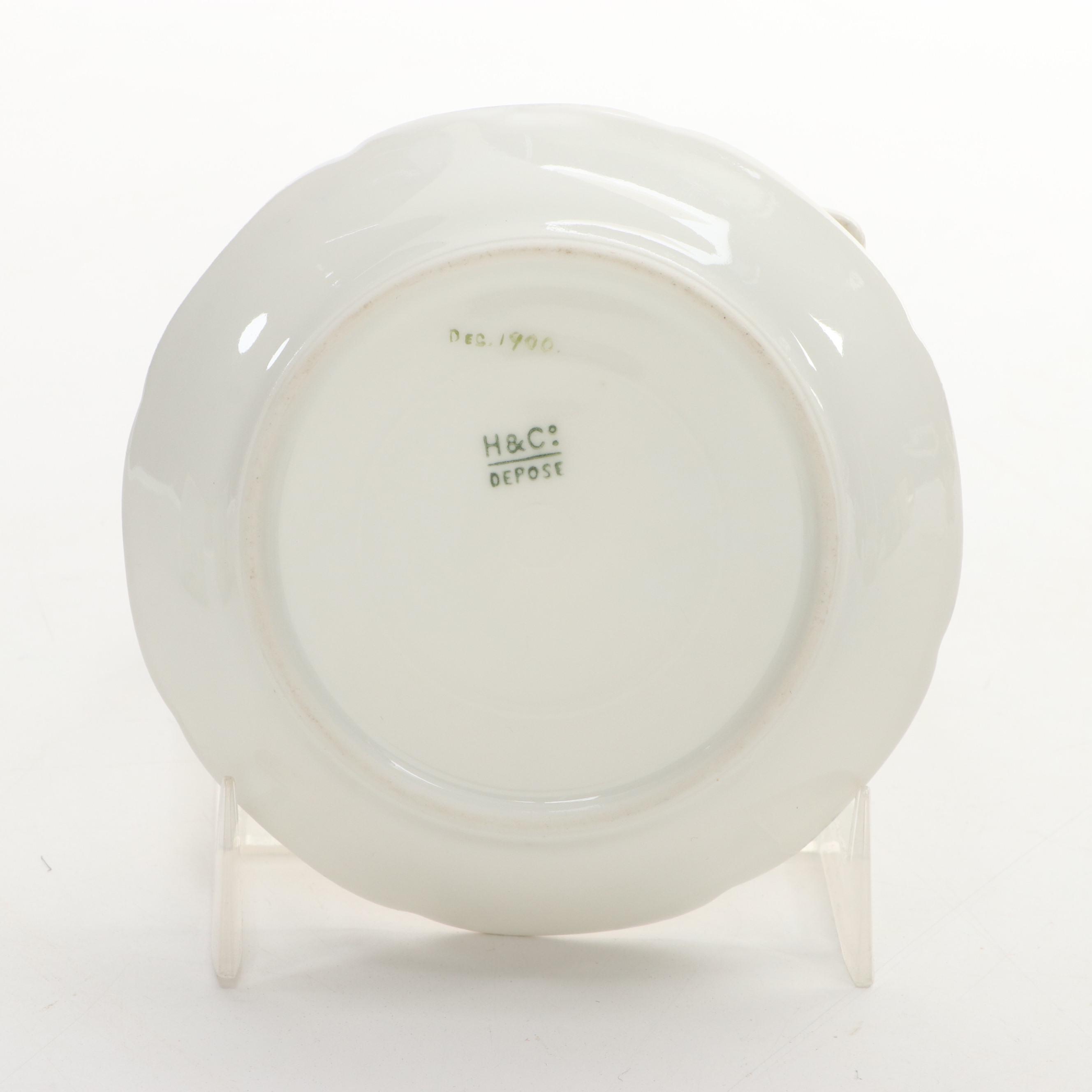 Haviland & Co. Hand-Painted Floral Motif Porcelain Demitasse Cups, circa 1900