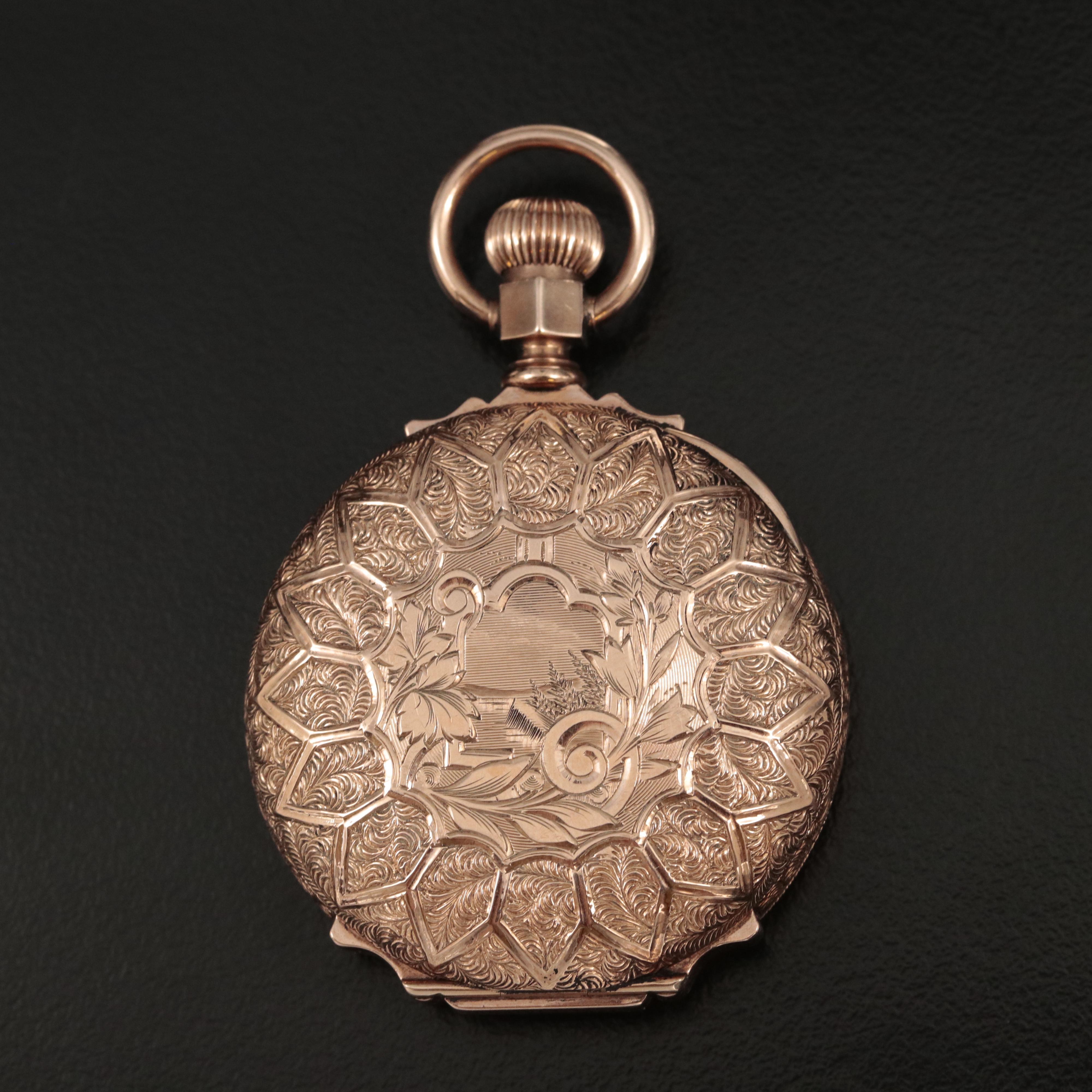 1891 A.W.W. Co. Waltham Box Hinge Hunting Case Pocket Watch