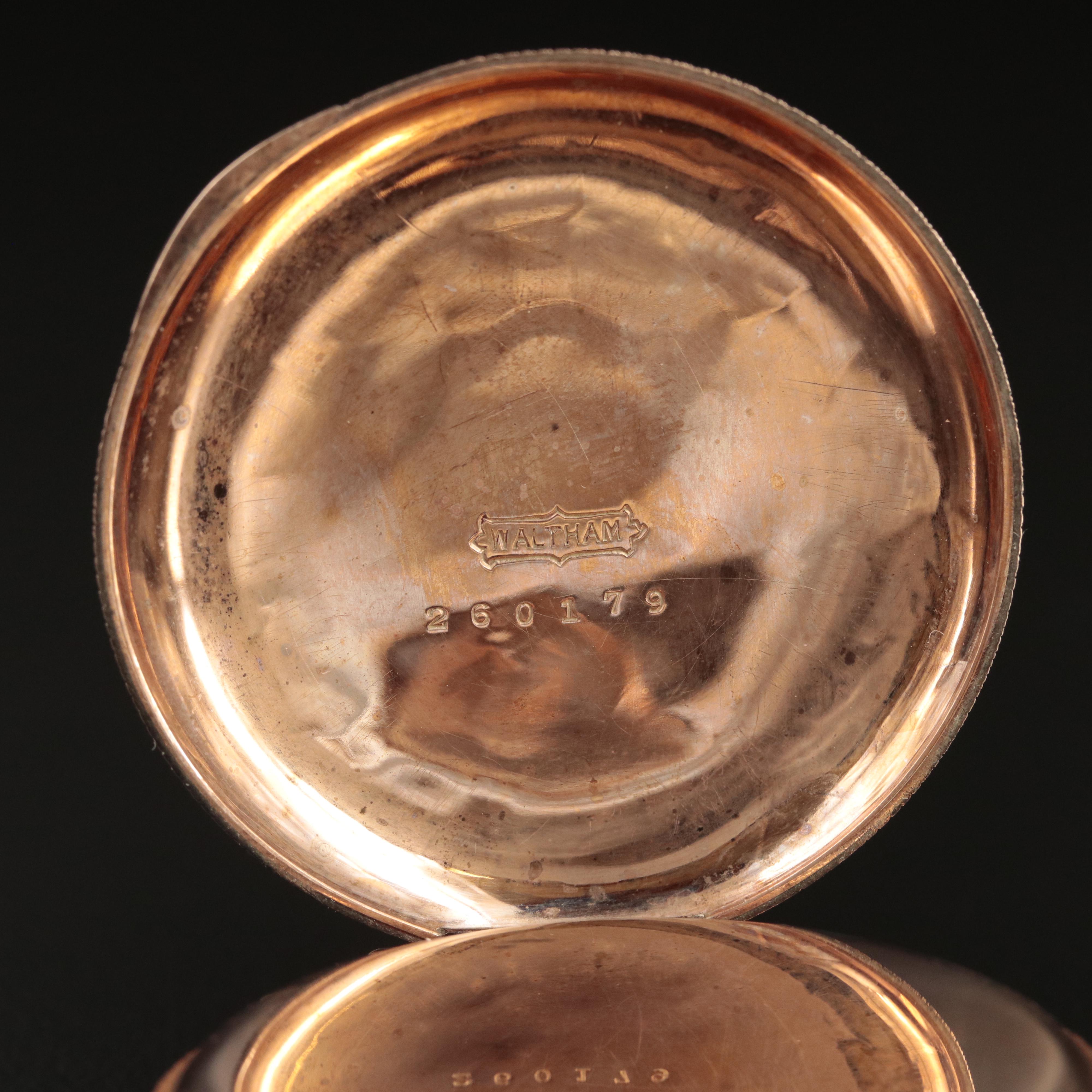 1891 A.W.W. Co. Waltham Box Hinge Hunting Case Pocket Watch