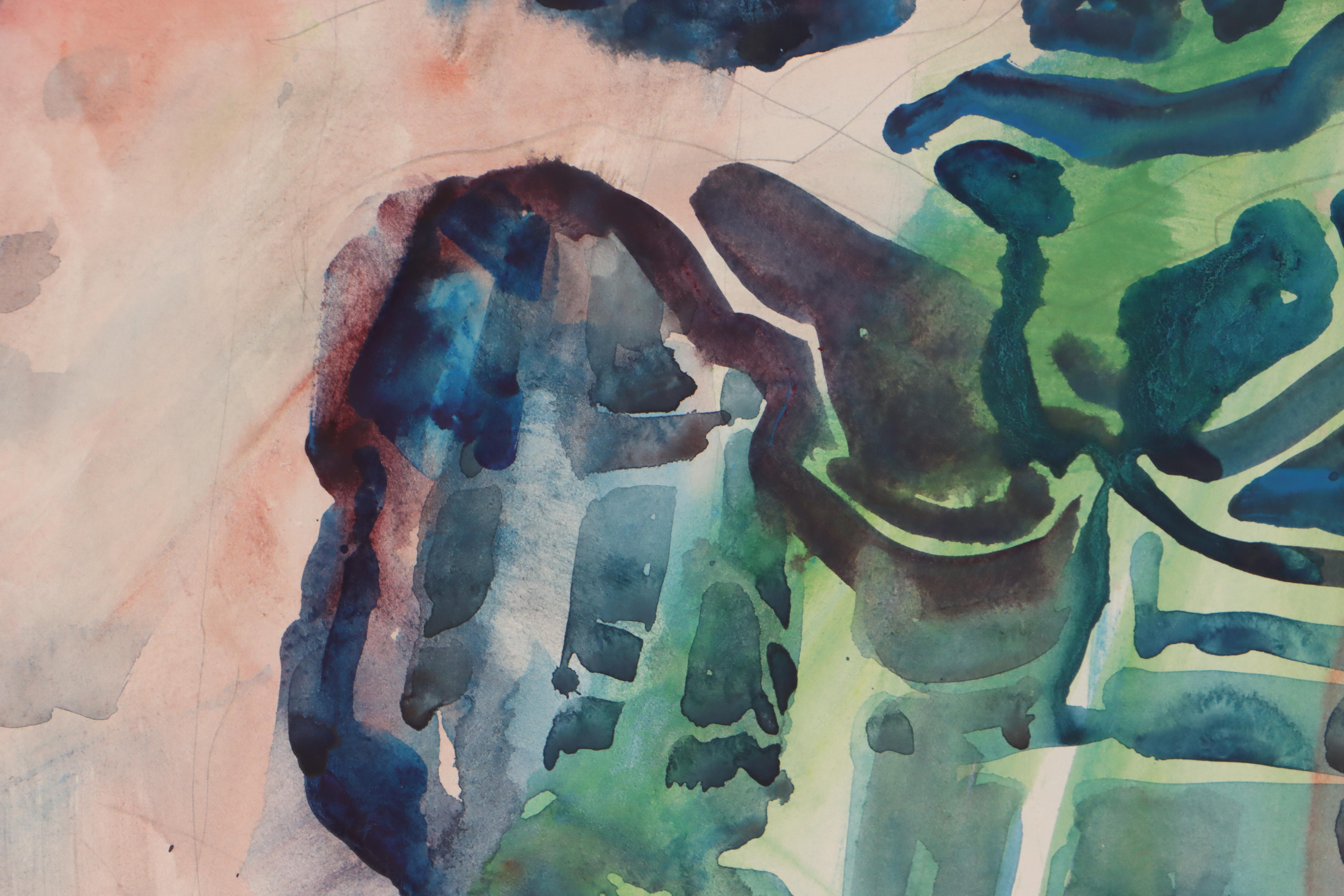 Jack Meanwell Landscape Watercolor Painting, 1979