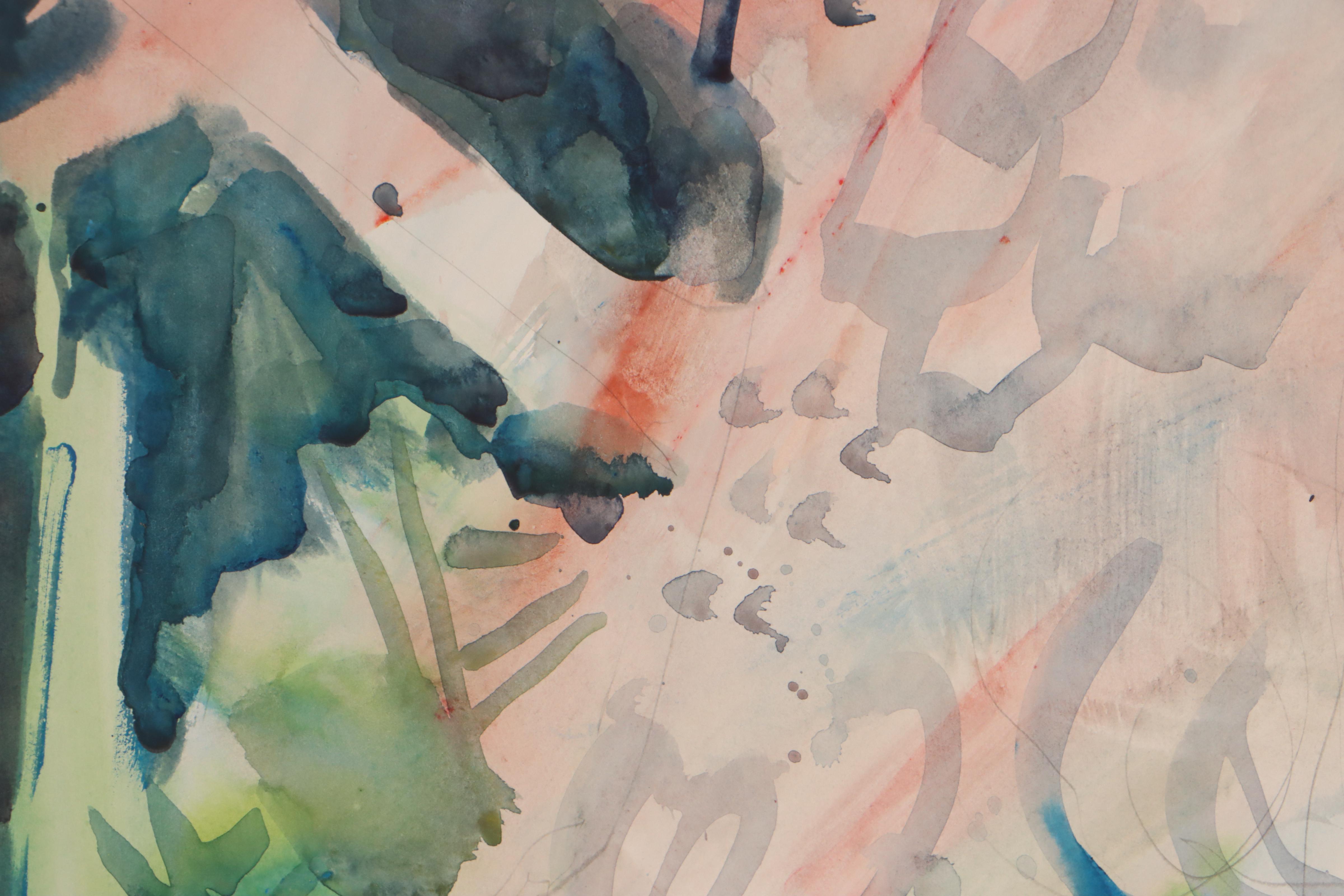 Jack Meanwell Landscape Watercolor Painting, 1979