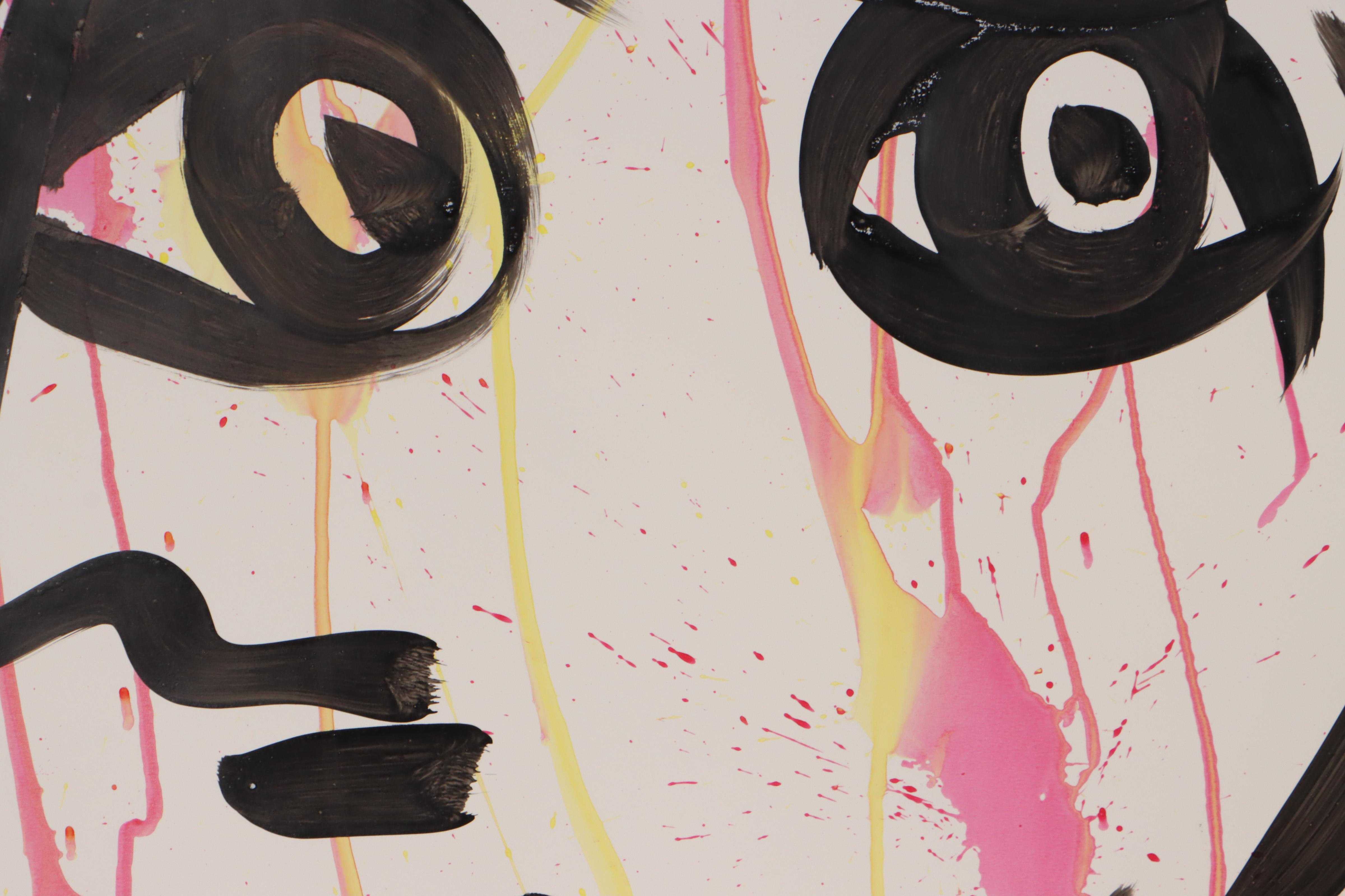 Peter Keil Abstract Portrait Acrylic Painting