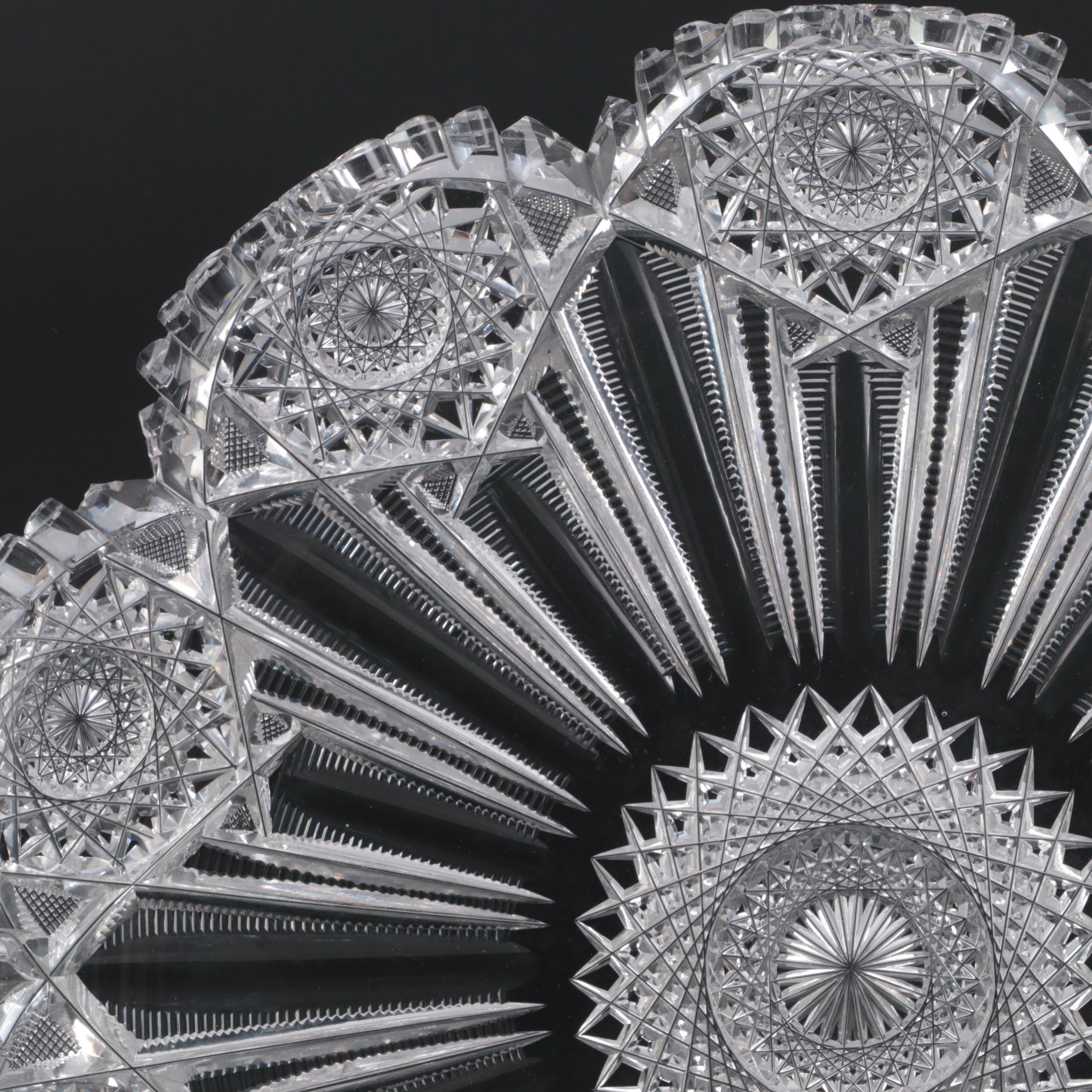 J. Hoare & Co. "Hindoo" American Brilliant Cut Glass Tray, Late 19th Century